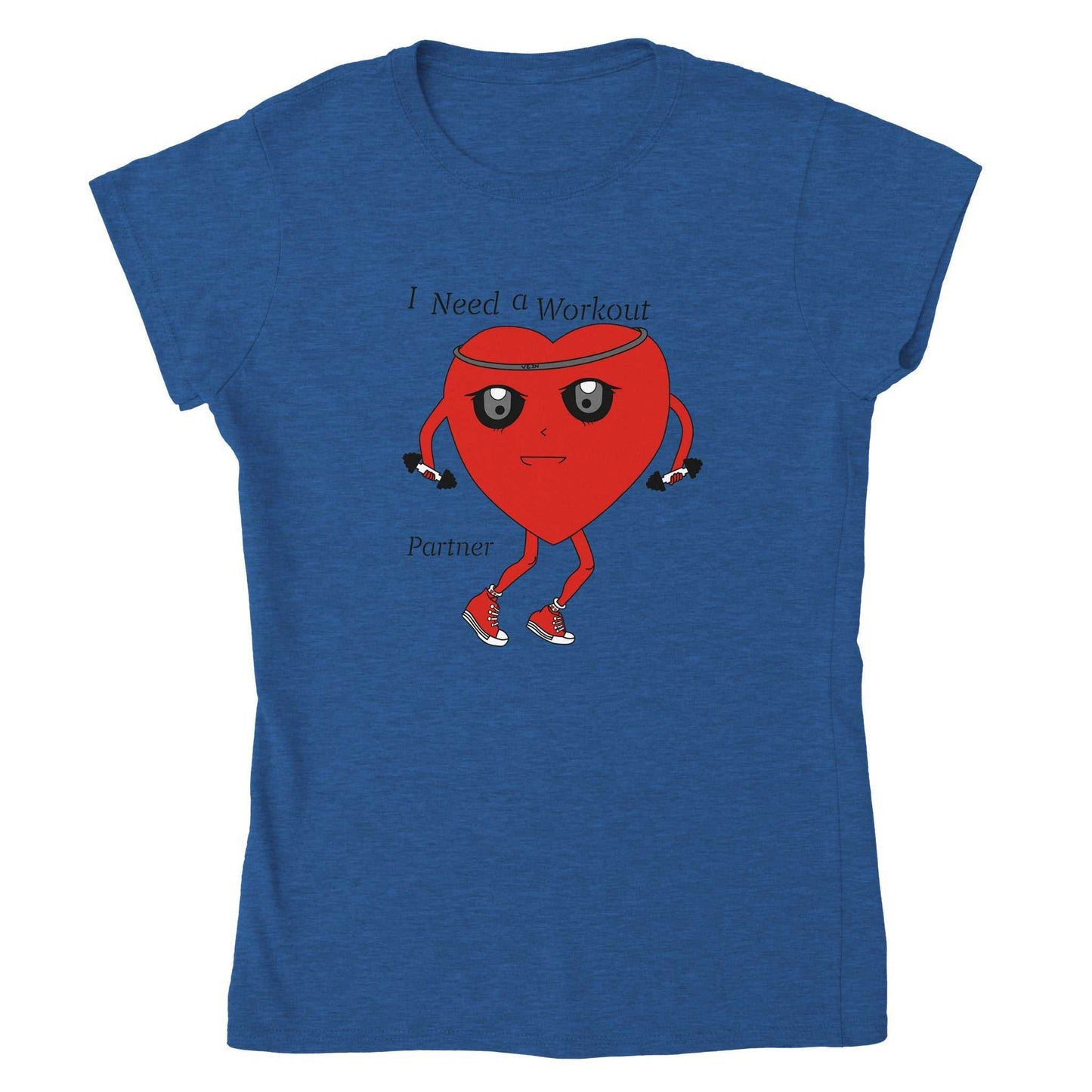 Classic Womens Crewneck T-shirt - The Heart needs a workout partner