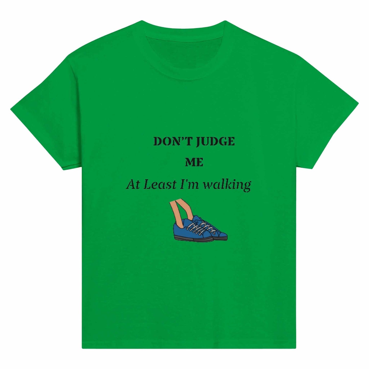 Classic Kids Crewneck T-shirt - Don't Judge Me, Walk with Me