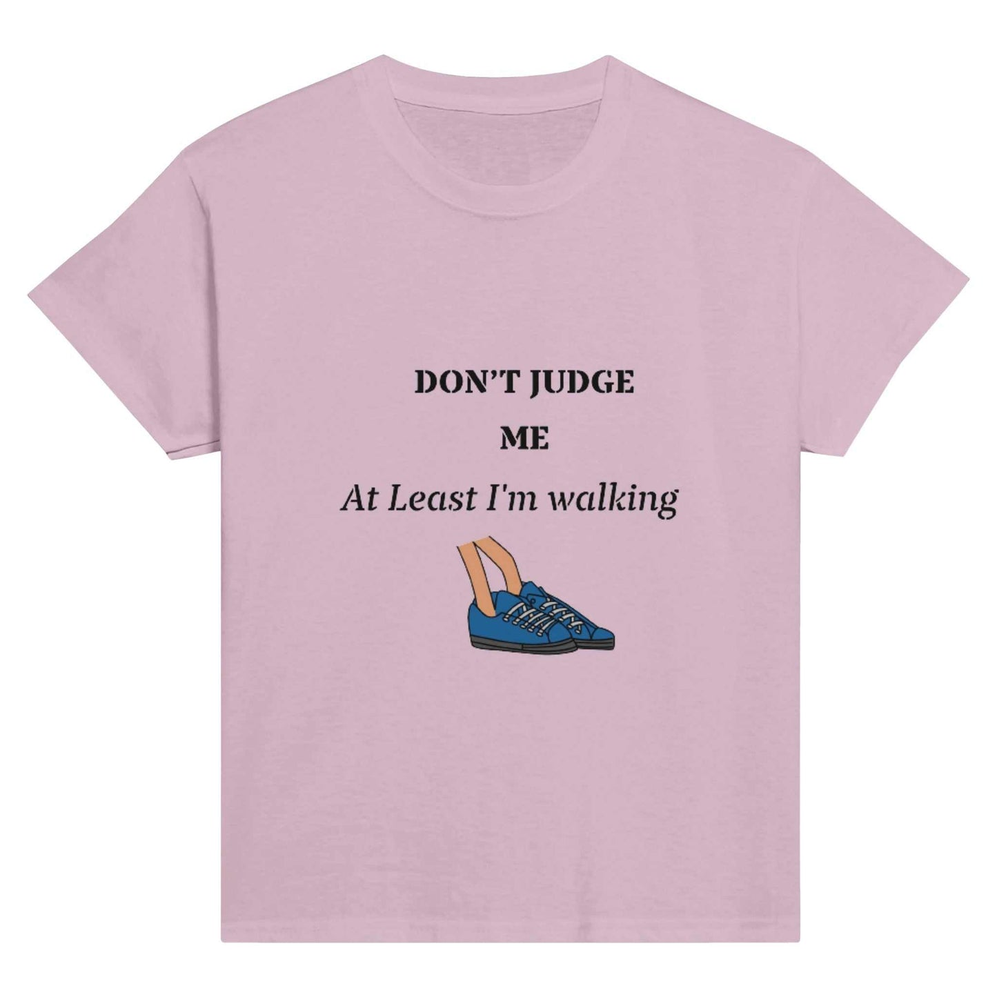 Classic Kids Crewneck T-shirt - Don't Judge Me, Walk with Me