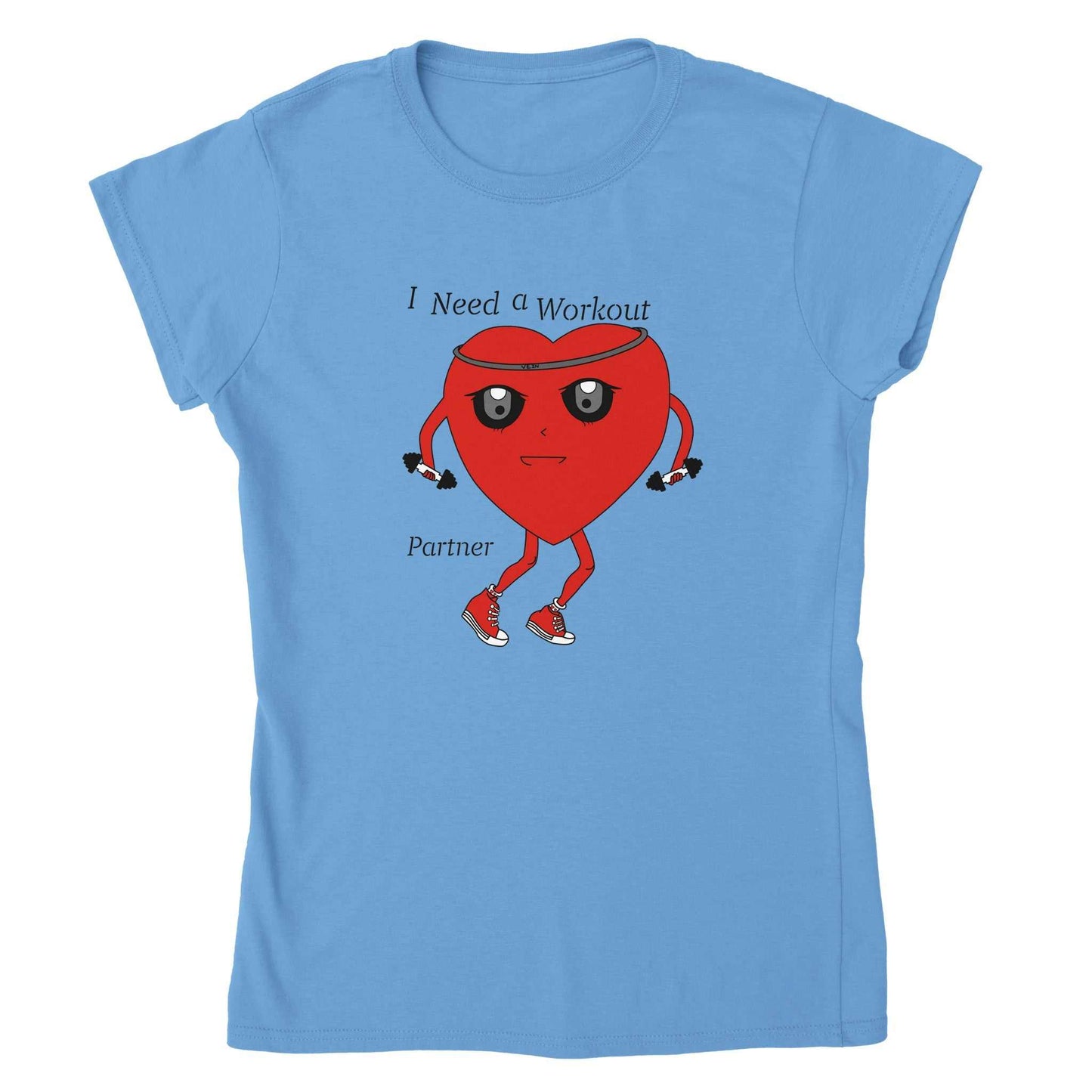 Classic Womens Crewneck T-shirt - The Heart needs a workout partner