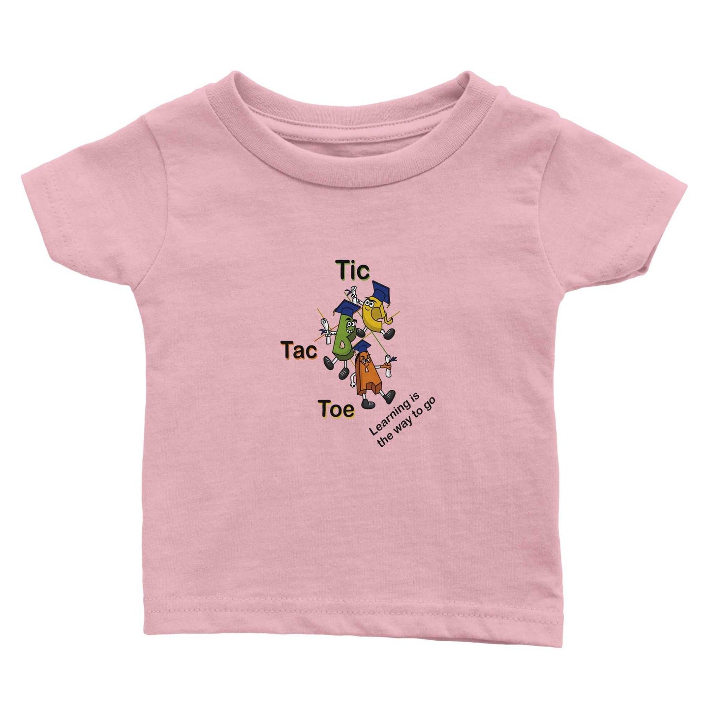 Classic Baby Crewneck T-shirt - Tic Tac Toe Learning is the Way to Go