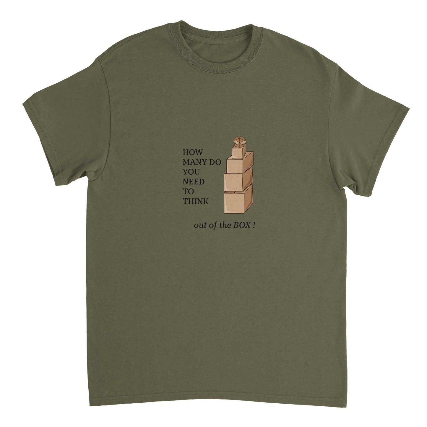 Heavyweight Unisex Crewneck T-shirt - Thinking out the Box