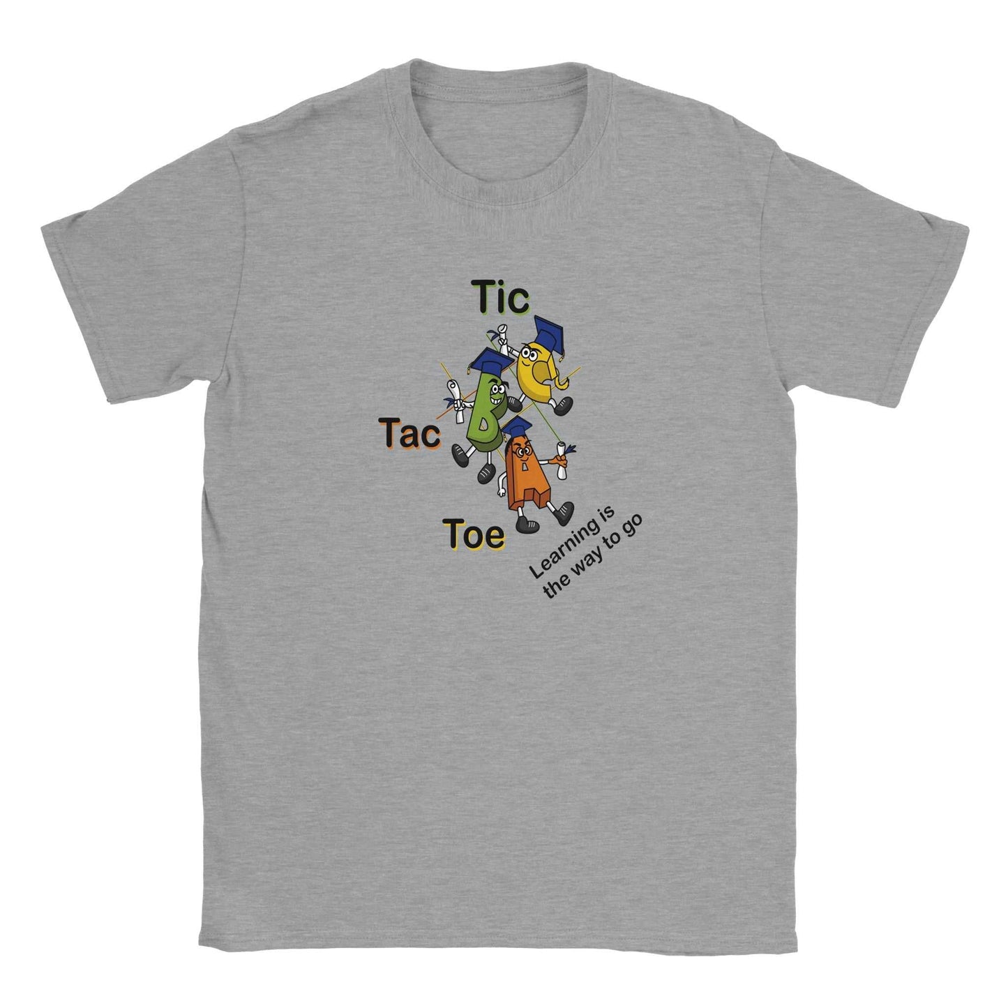 Classic Kids Crewneck T-shirt - Tic Tac Toe Learning is the Way to Go
