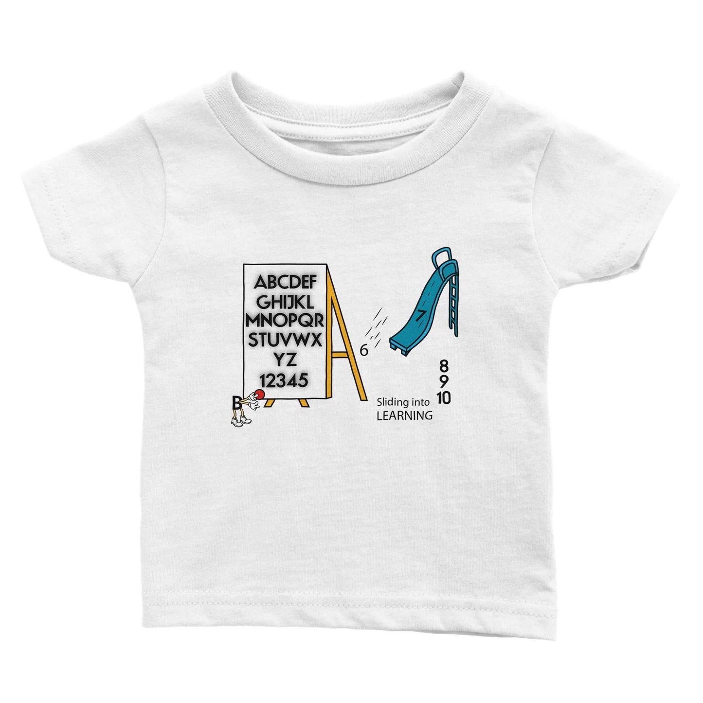 Classic Baby Crewneck T-shirt - Sliding into Learning
