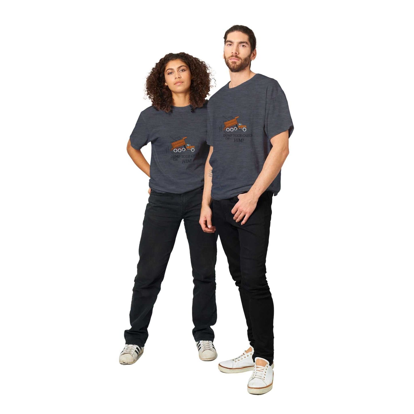 Heavyweight Unisex Crewneck T-shirt - Dump Your Cares on