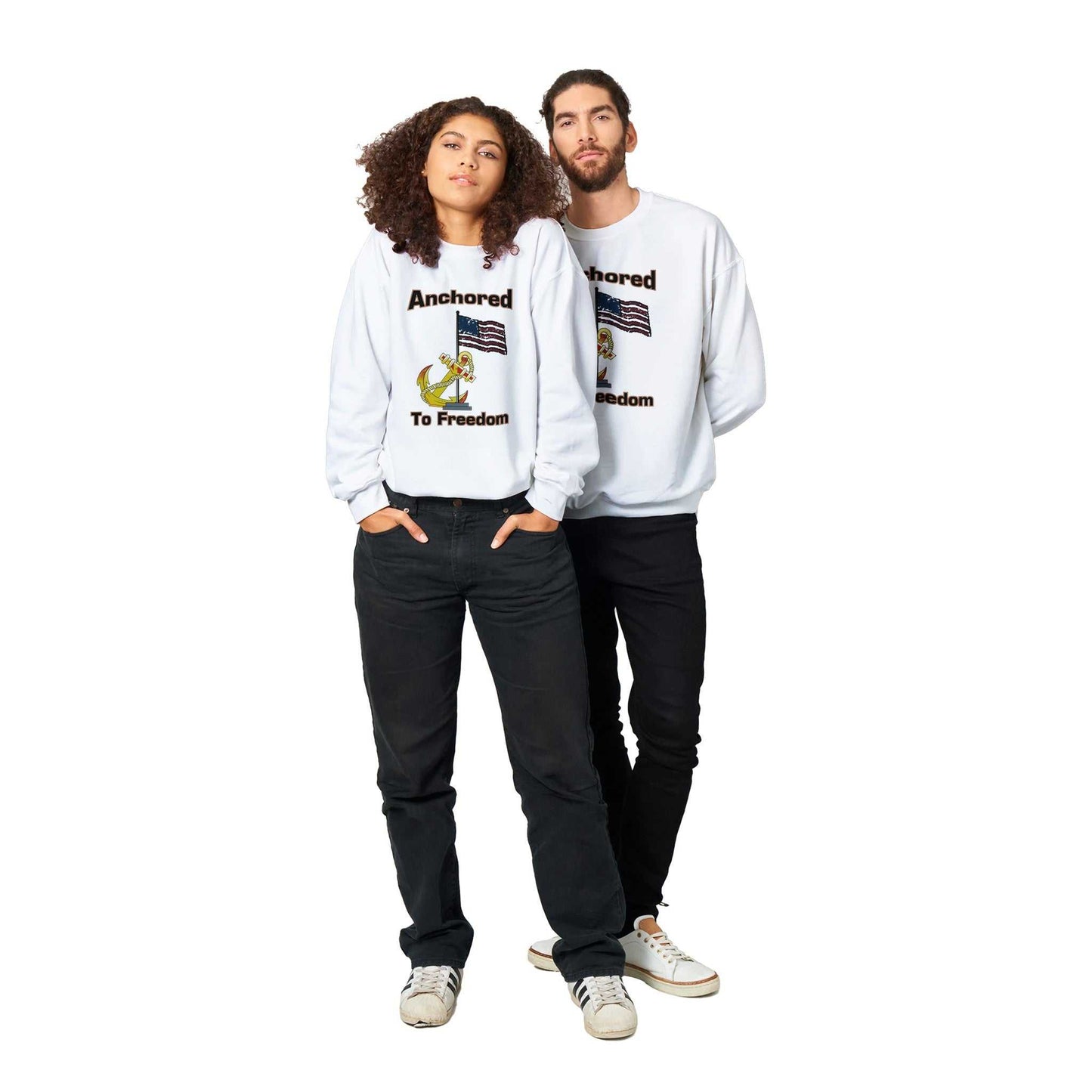 Classic Unisex Crewneck Sweatshirt - Anchored to Freedom