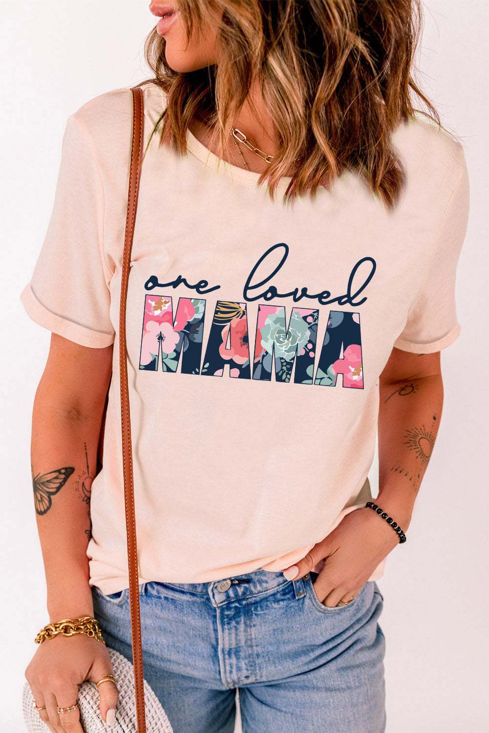 LOVED MAMA Floral Graphic Tee