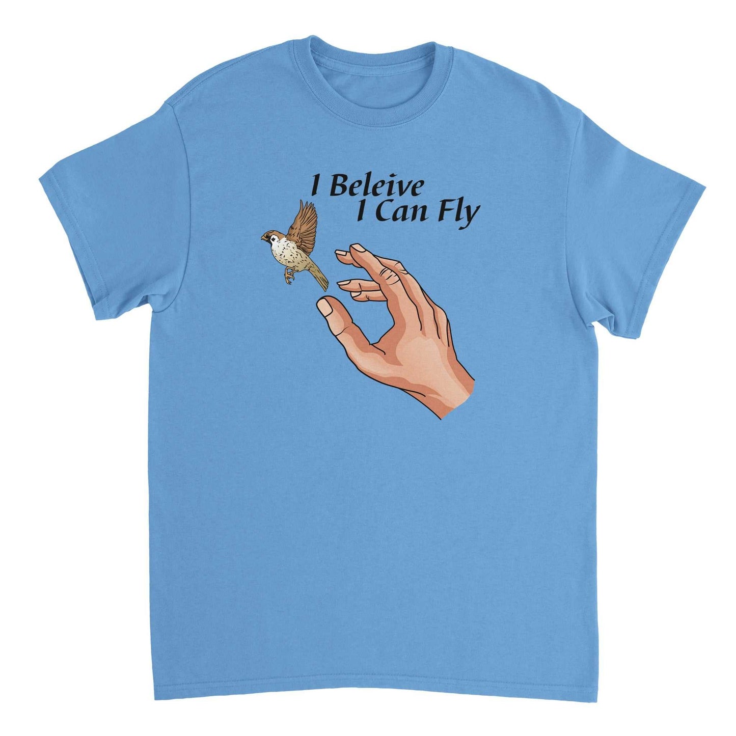 Heavyweight Unisex Crewneck T-shirt - I Believe I can Fly