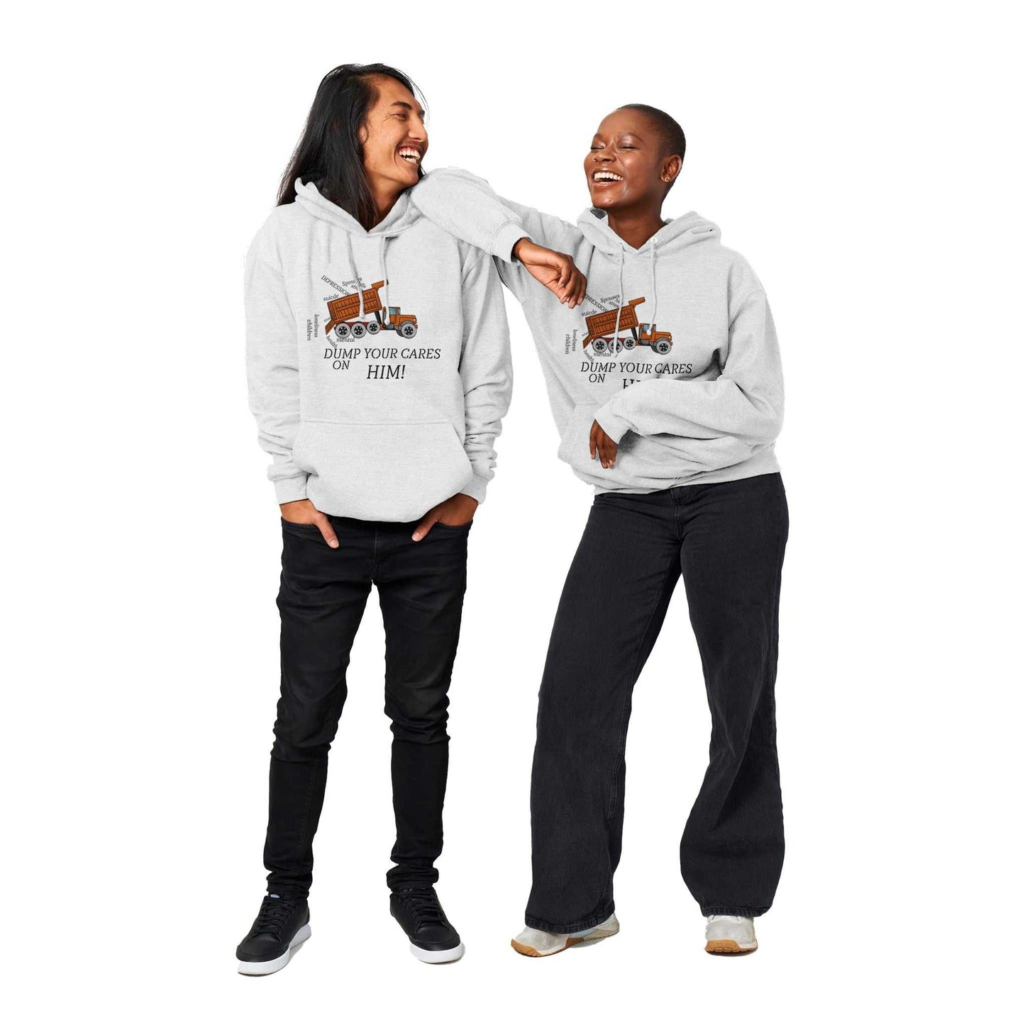 Premium Unisex Pullover Hoodie - Dump Your Cares On