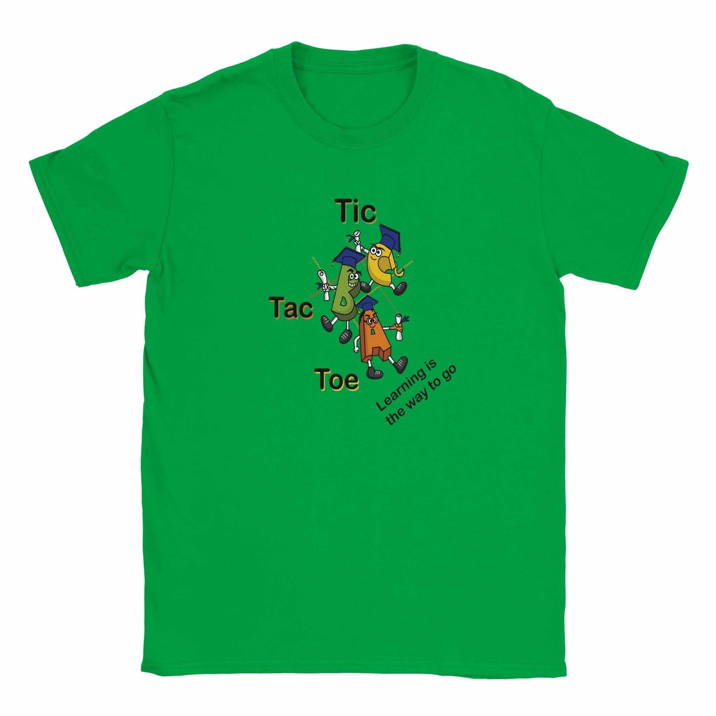 Classic Kids Crewneck T-shirt - Tic Tac Toe Learning is the Way to Go
