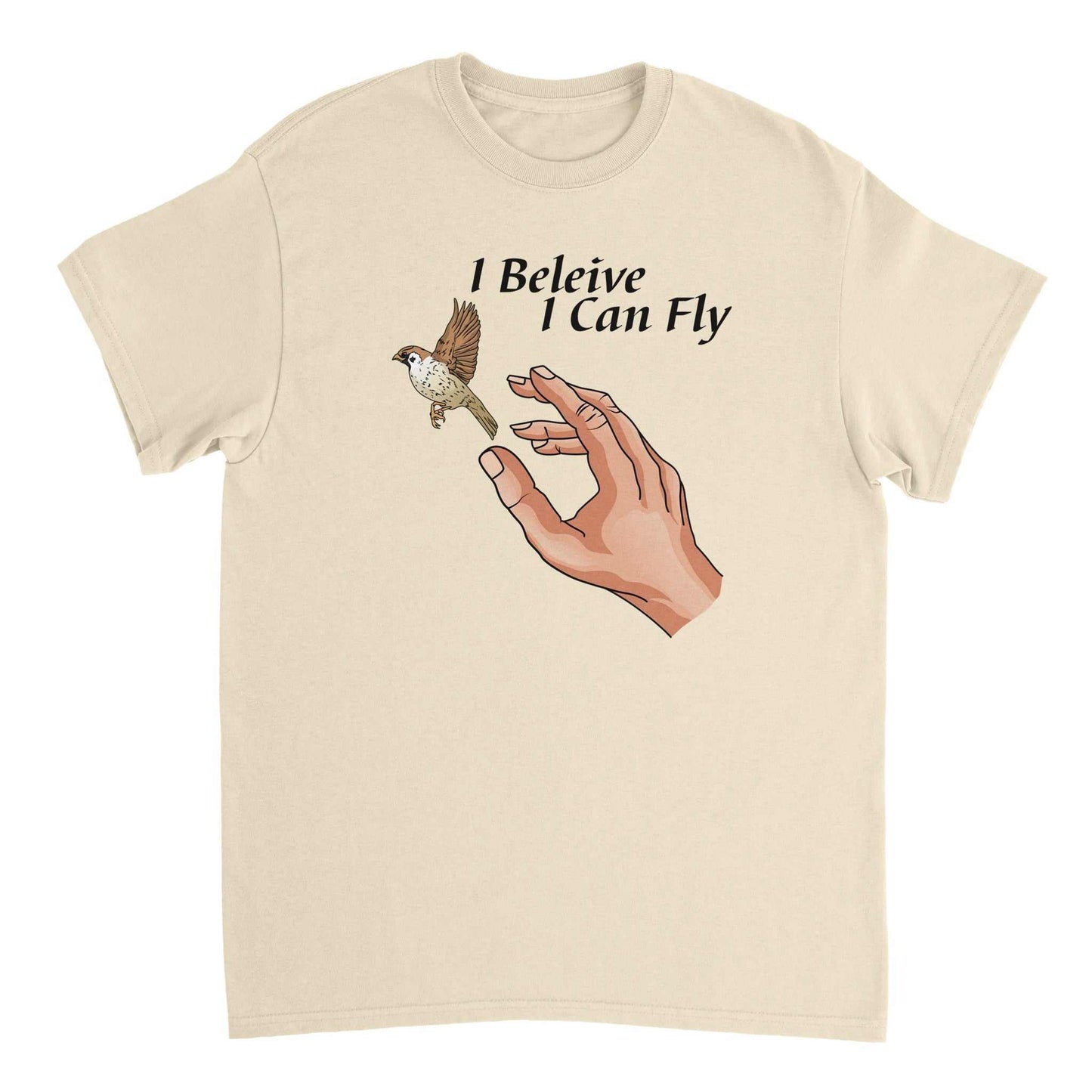 Heavyweight Unisex Crewneck T-shirt - I Believe I can Fly