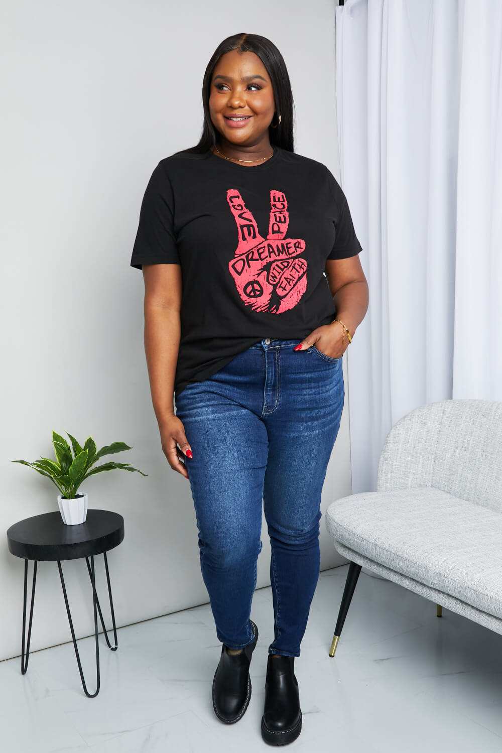 mineB Full Size Graphic Tunic