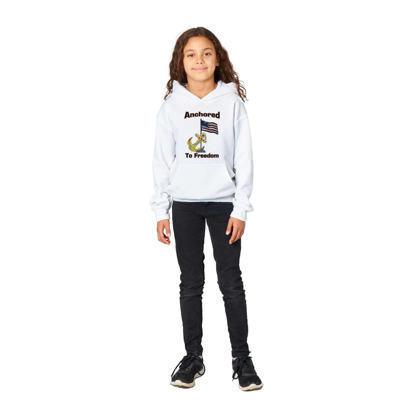 Classic Kids Pullover Hoodie - Anchored to Freedom
