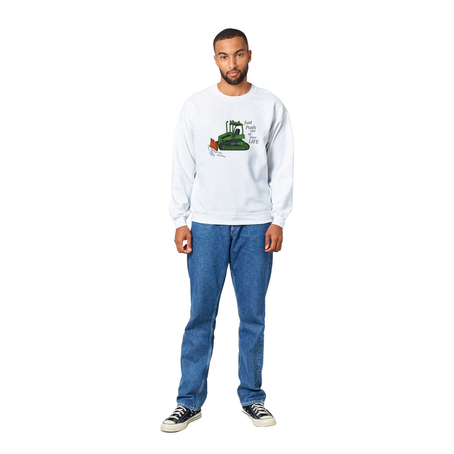 Classic Unisex Crewneck Sweatshirt - Bulldozer the negatives out