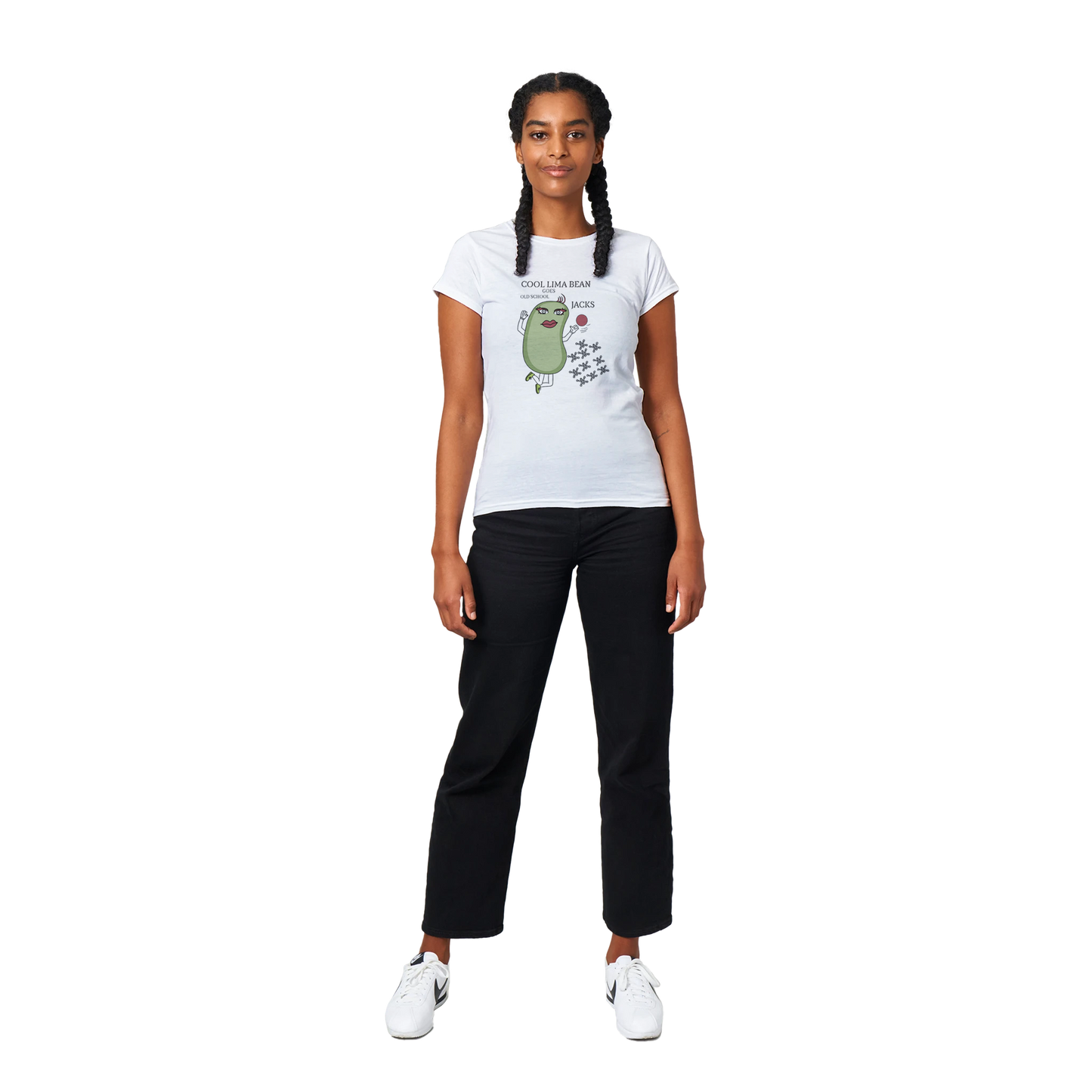 Classic Womens Crewneck T-shirt - Female Old School Jacks