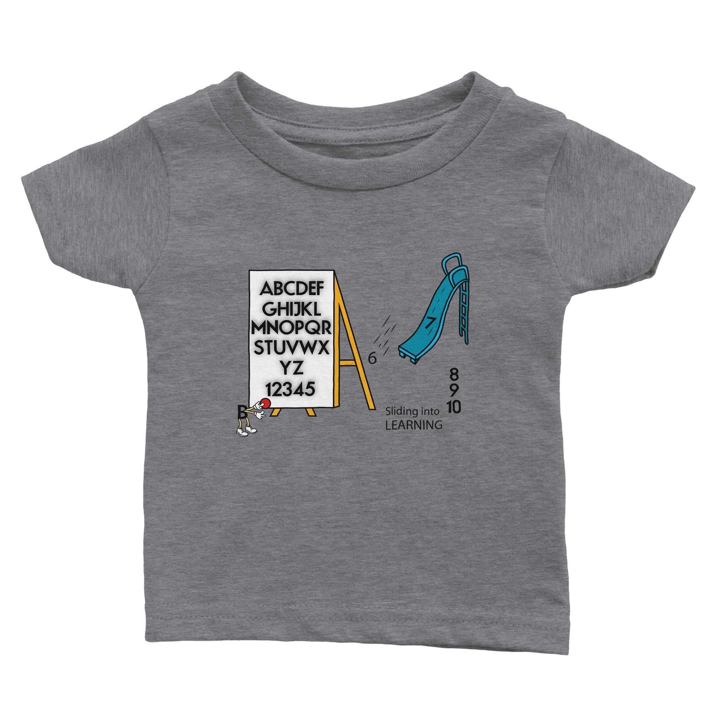 Classic Baby Crewneck T-shirt - Sliding into Learning