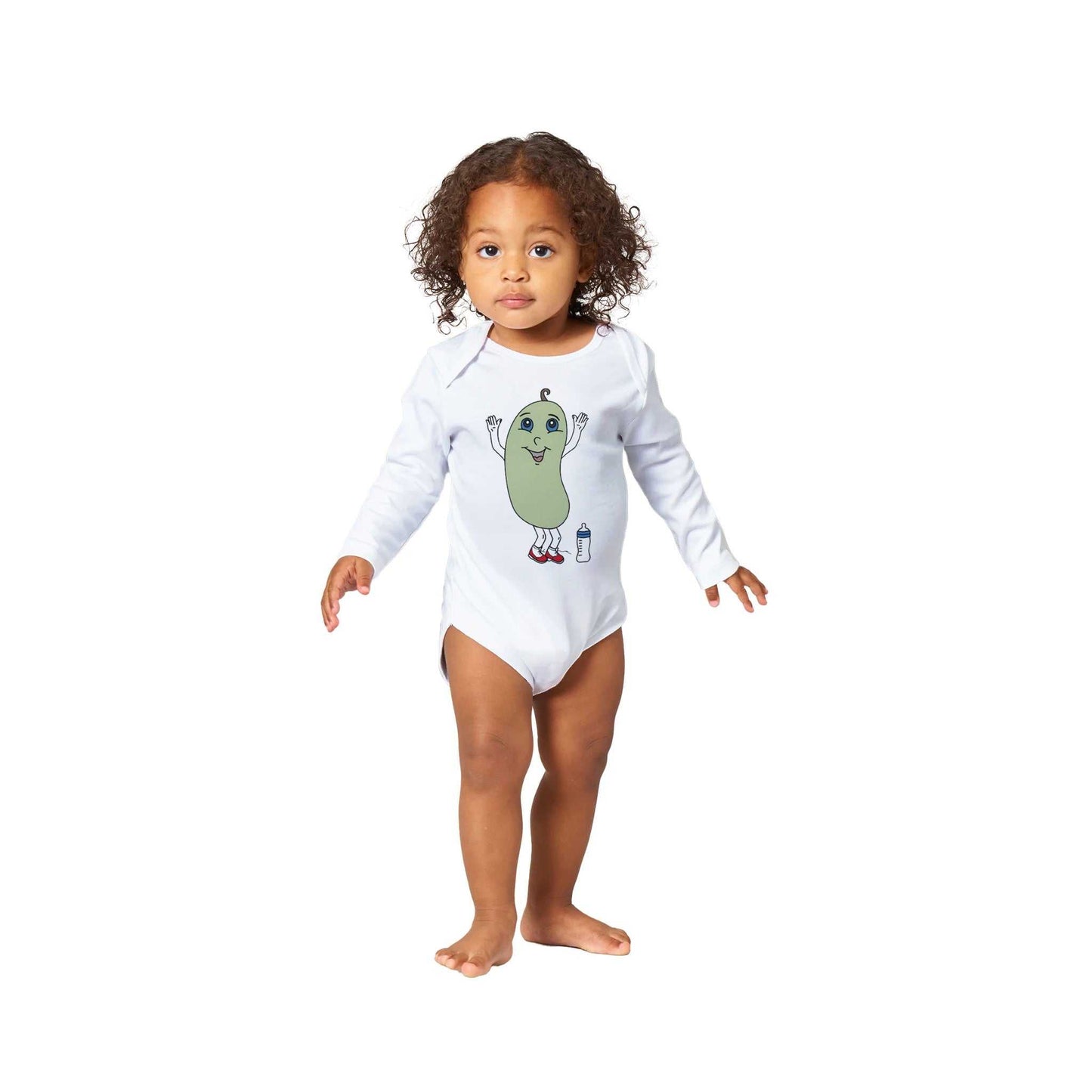 Classic Baby Long Sleeve Bodysuit - Baby Lima Bean Boy