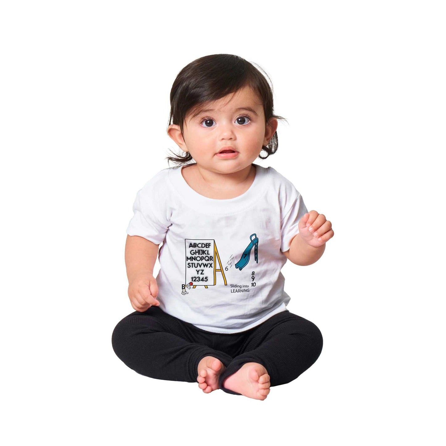 Classic Baby Crewneck T-shirt - Sliding into Learning