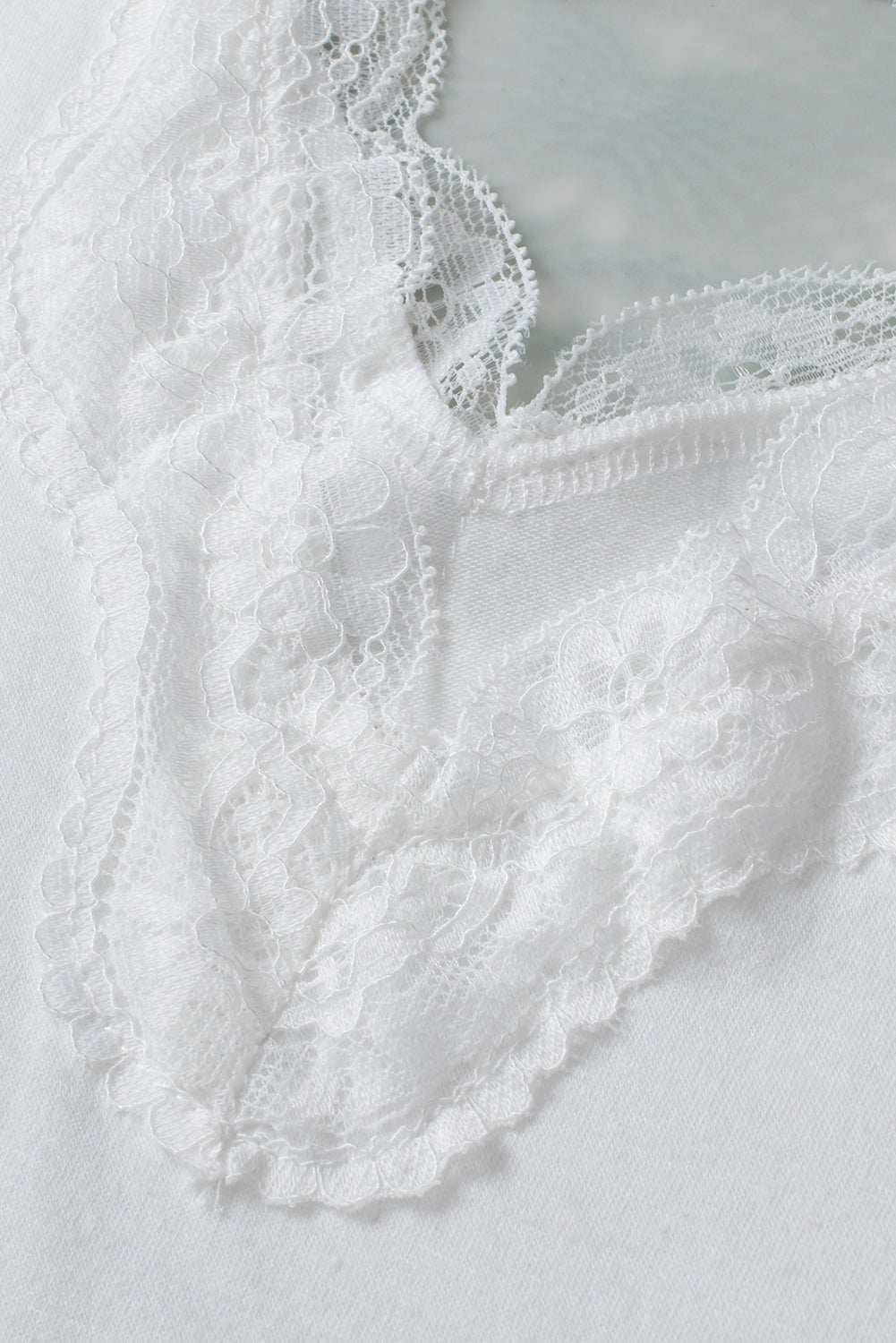 Lace Detail V-Neck Tank