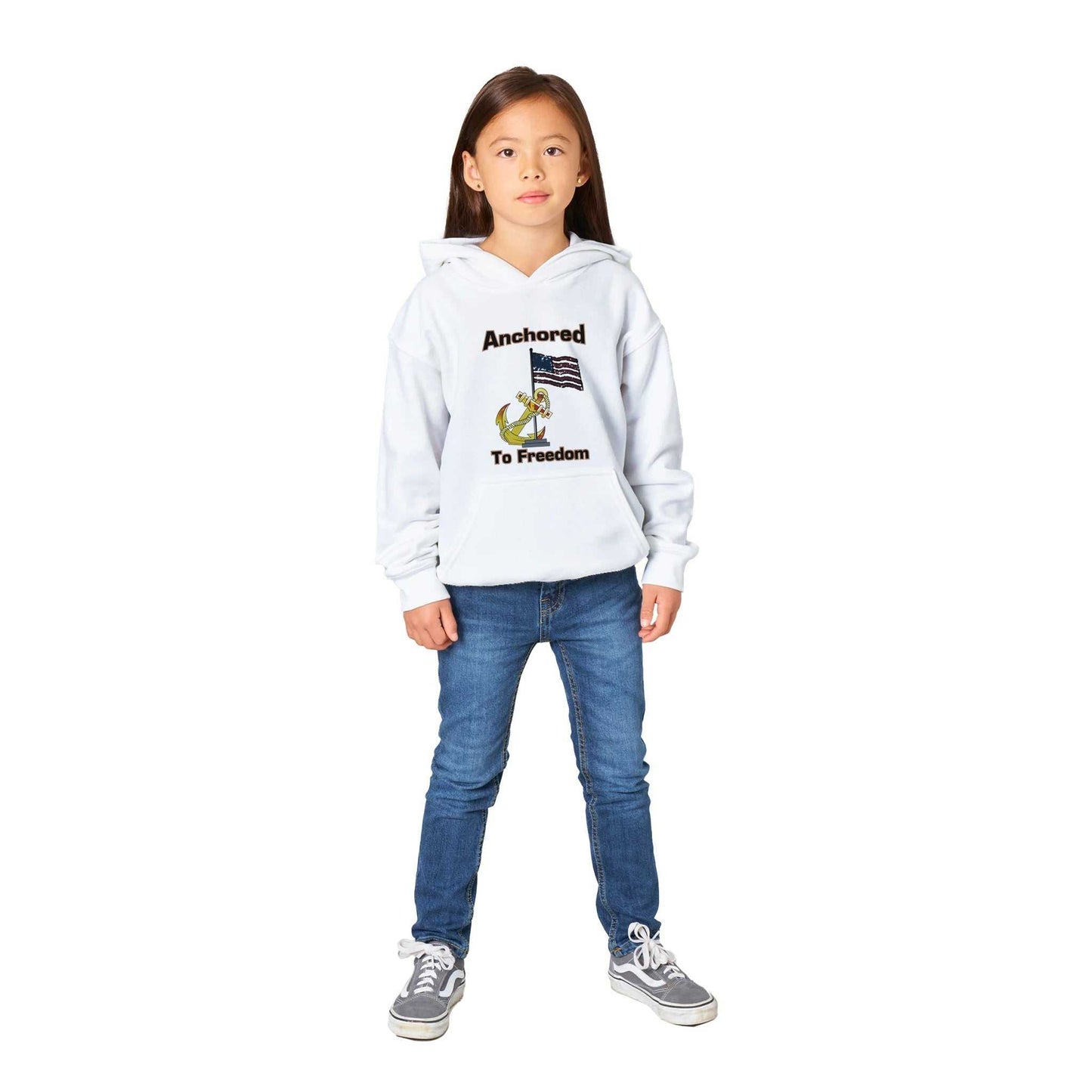 Classic Kids Pullover Hoodie - Anchored to Freedom