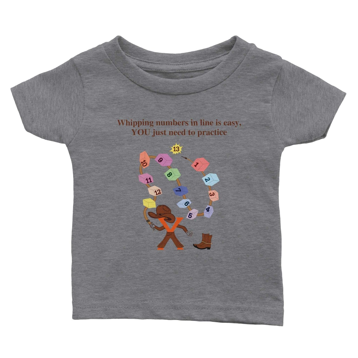 Classic Baby Crewneck T-shirt - Whipping Numbers in line