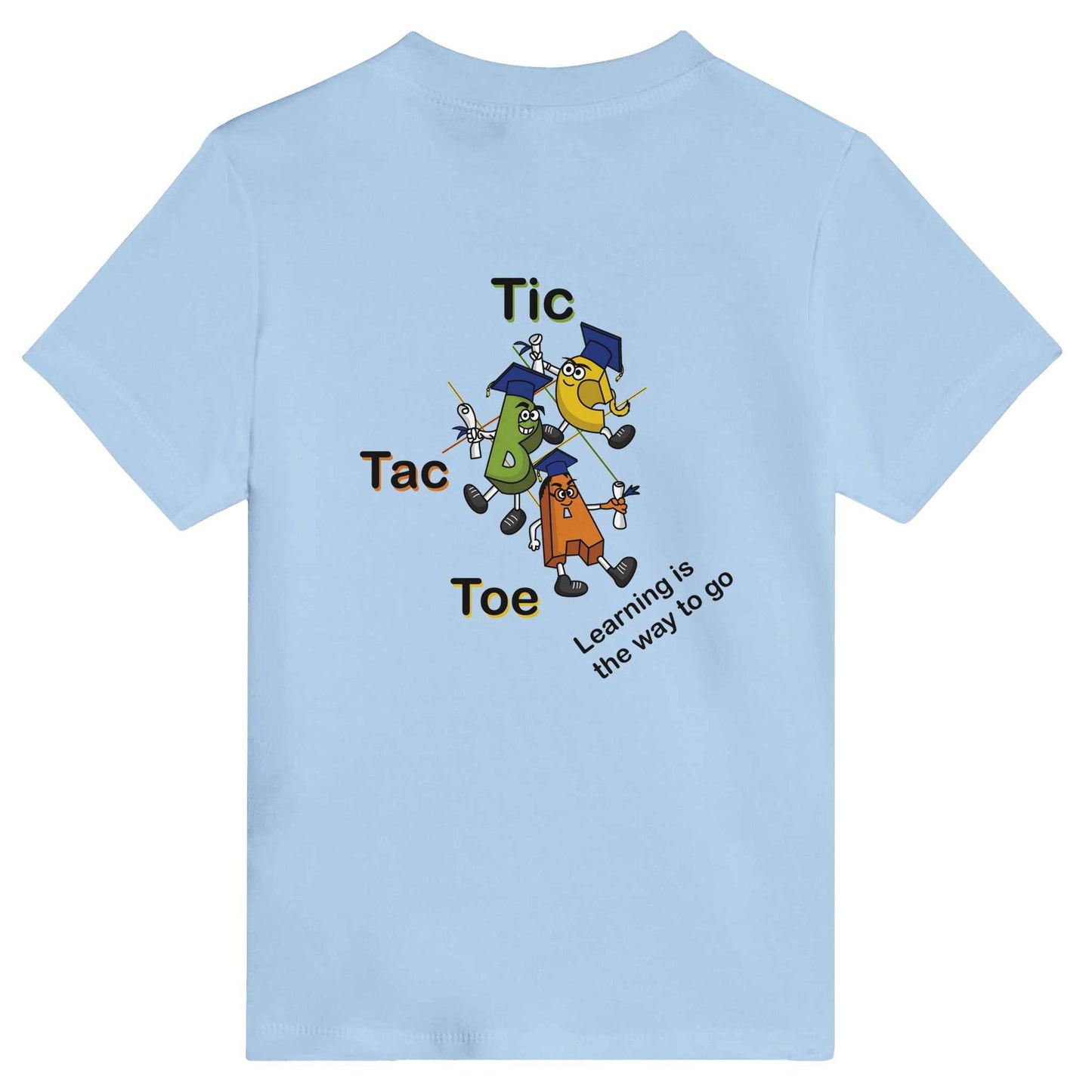 Classic Baby Crewneck T-shirt - Tic Tac Toe Learning is the Way to Go (back)