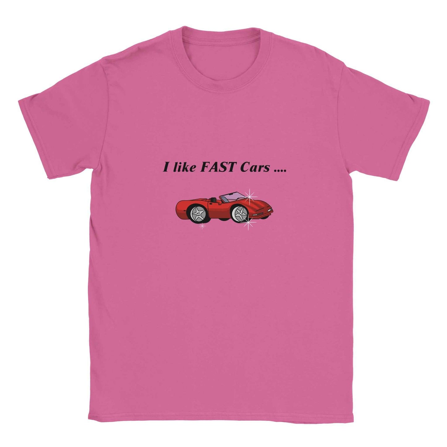 Classic Kids Crewneck T-shirt- I Like Fast Cars