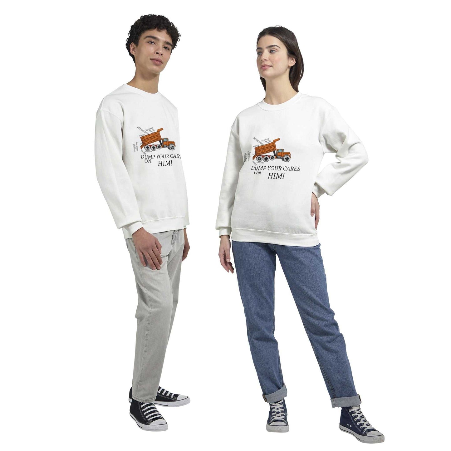 Classic Unisex Crewneck Sweatshirt - Dump Your Cares On