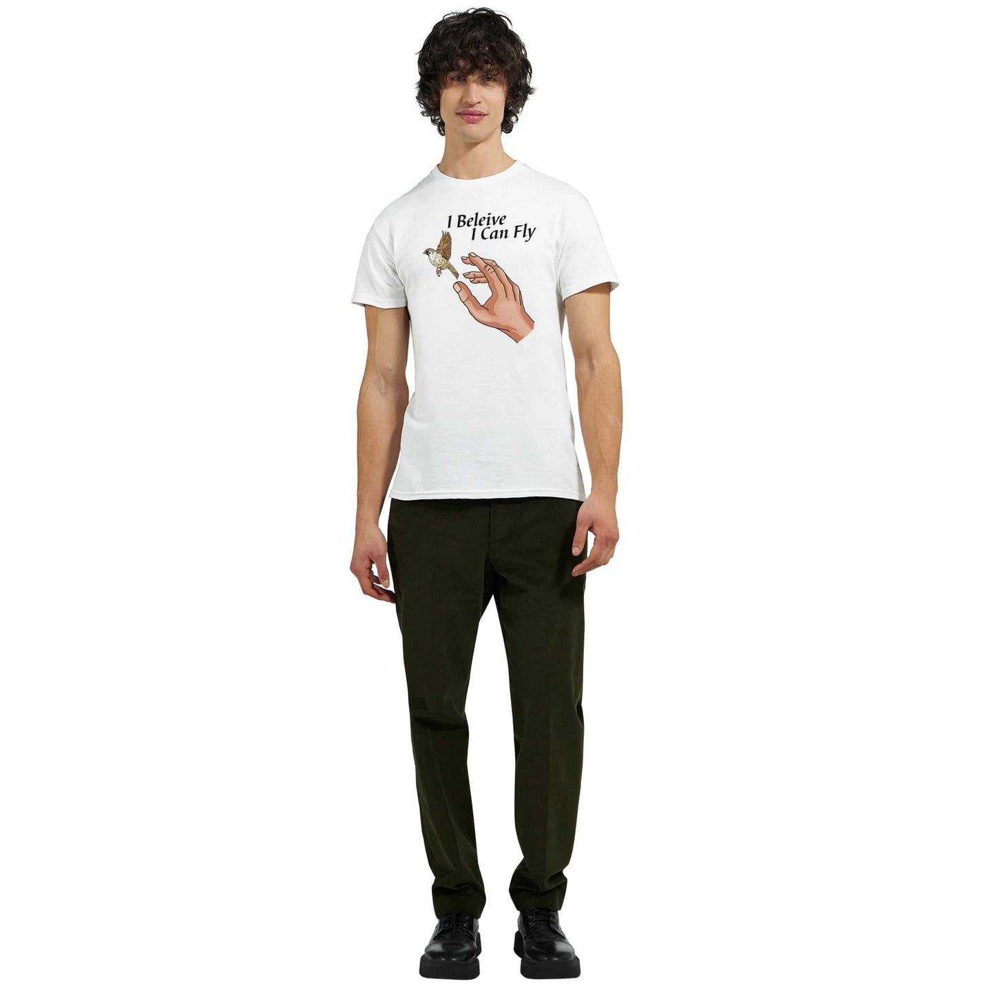 Heavyweight Unisex Crewneck T-shirt - I Believe I can Fly