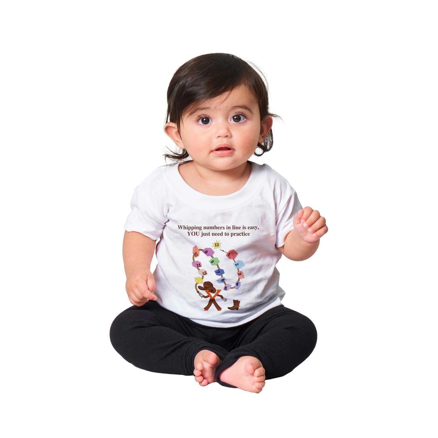 Classic Baby Crewneck T-shirt - Whipping Numbers in line