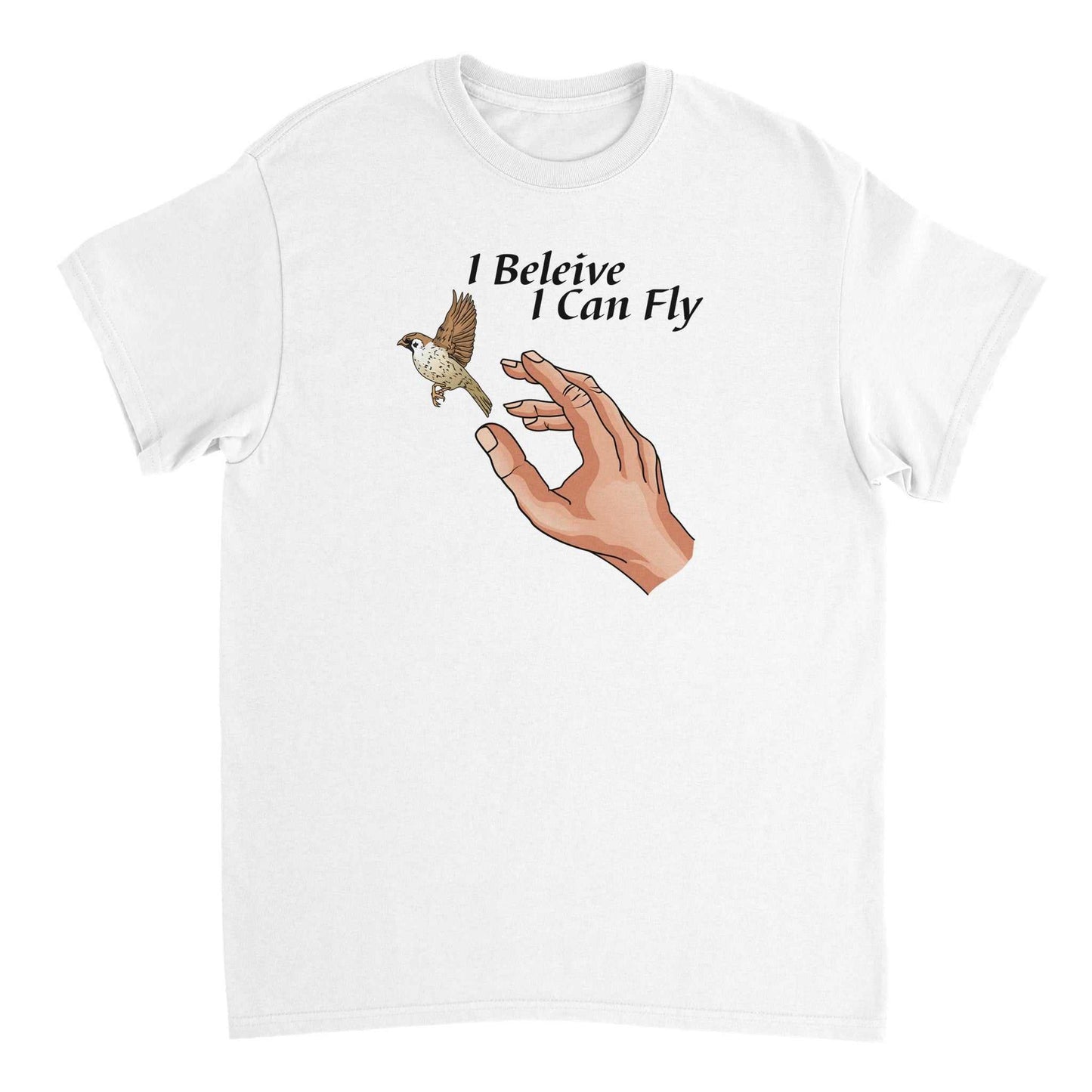 Heavyweight Unisex Crewneck T-shirt - I Believe I can Fly