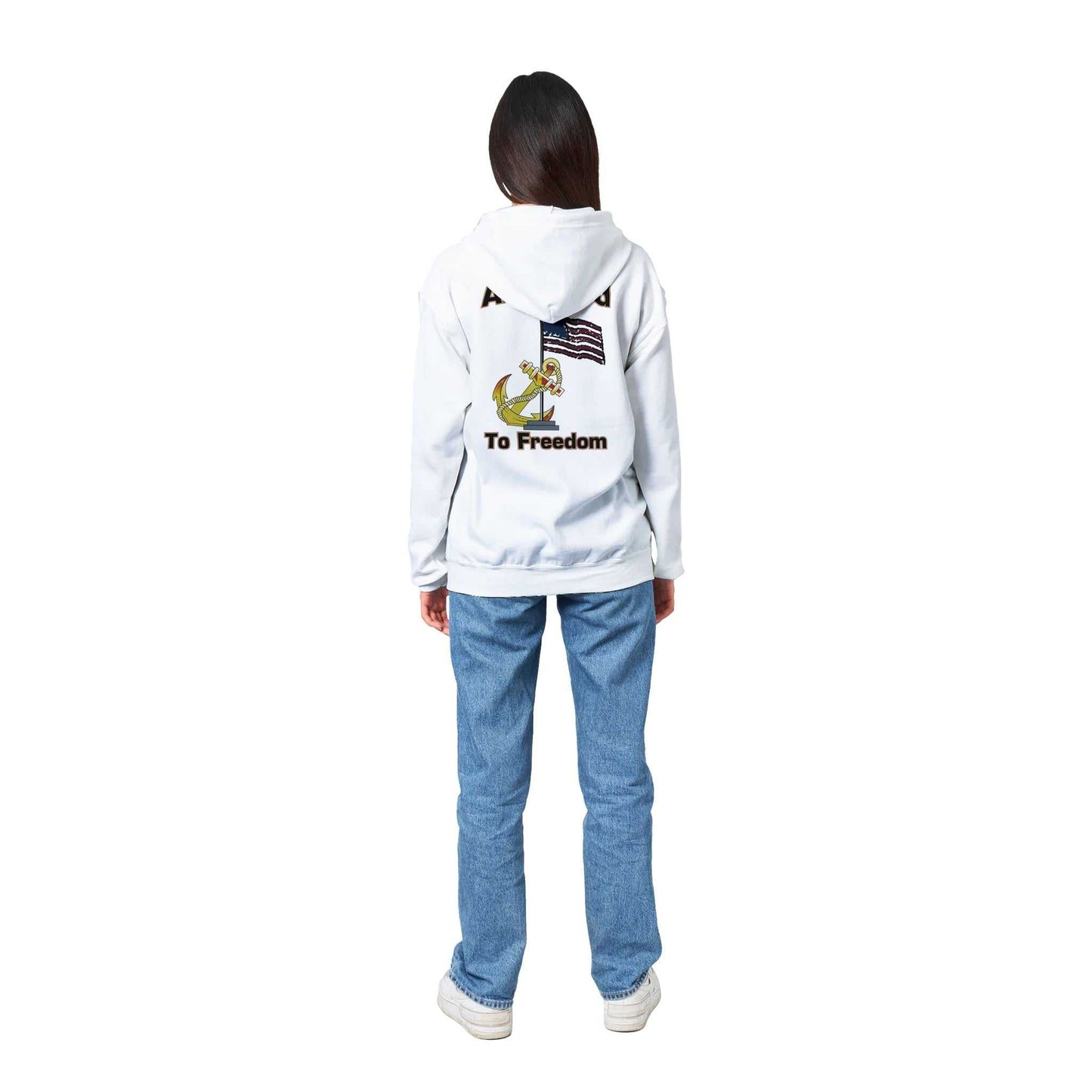 Classic Anchored to Freedom Unisex Zip Hoodie