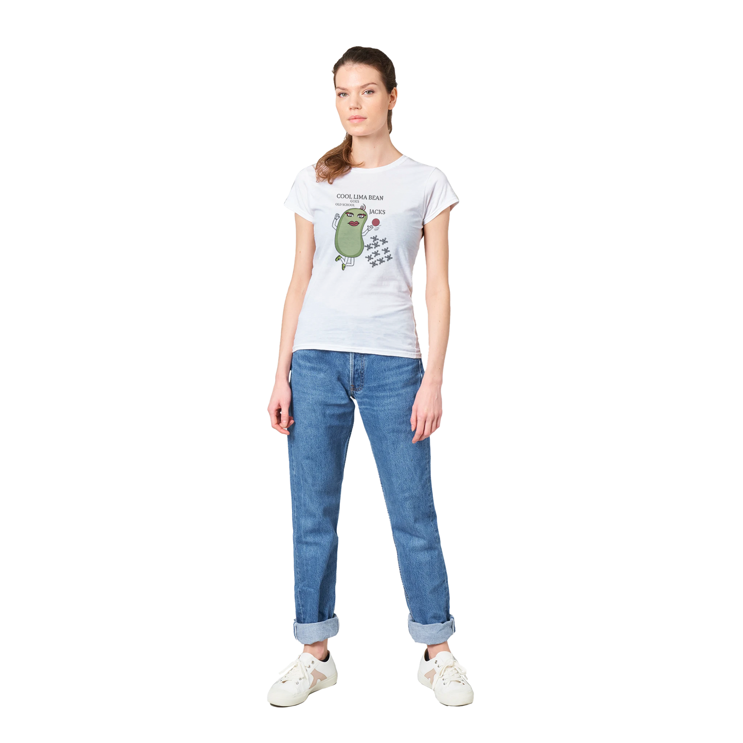 Classic Womens Crewneck T-shirt - Female Old School Jacks
