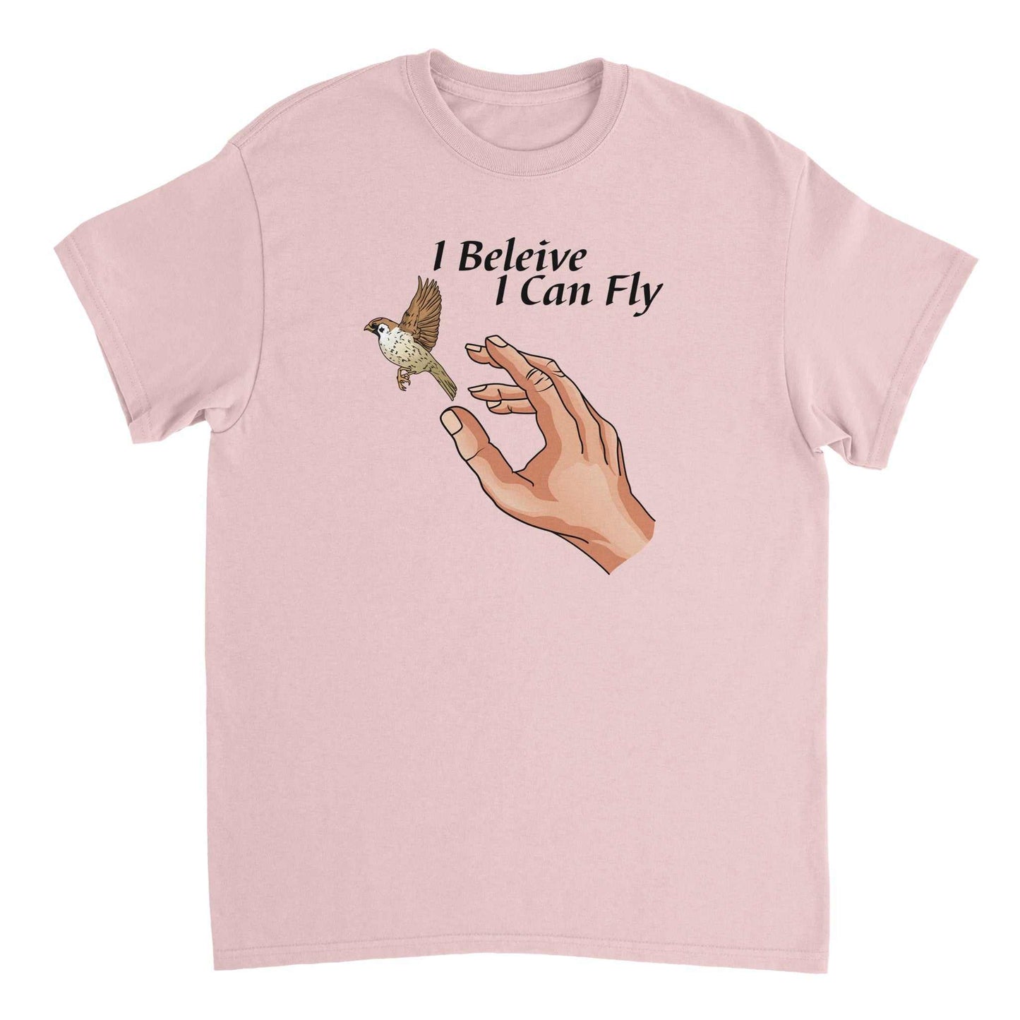 Heavyweight Unisex Crewneck T-shirt - I Believe I can Fly