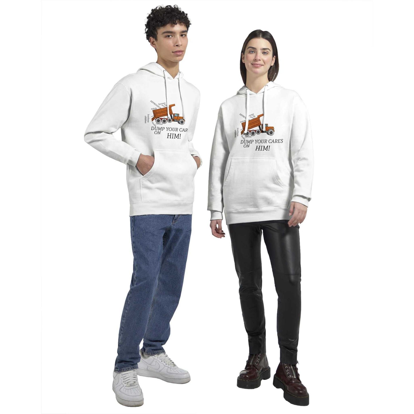 Premium Unisex Pullover Hoodie - Dump Your Cares On