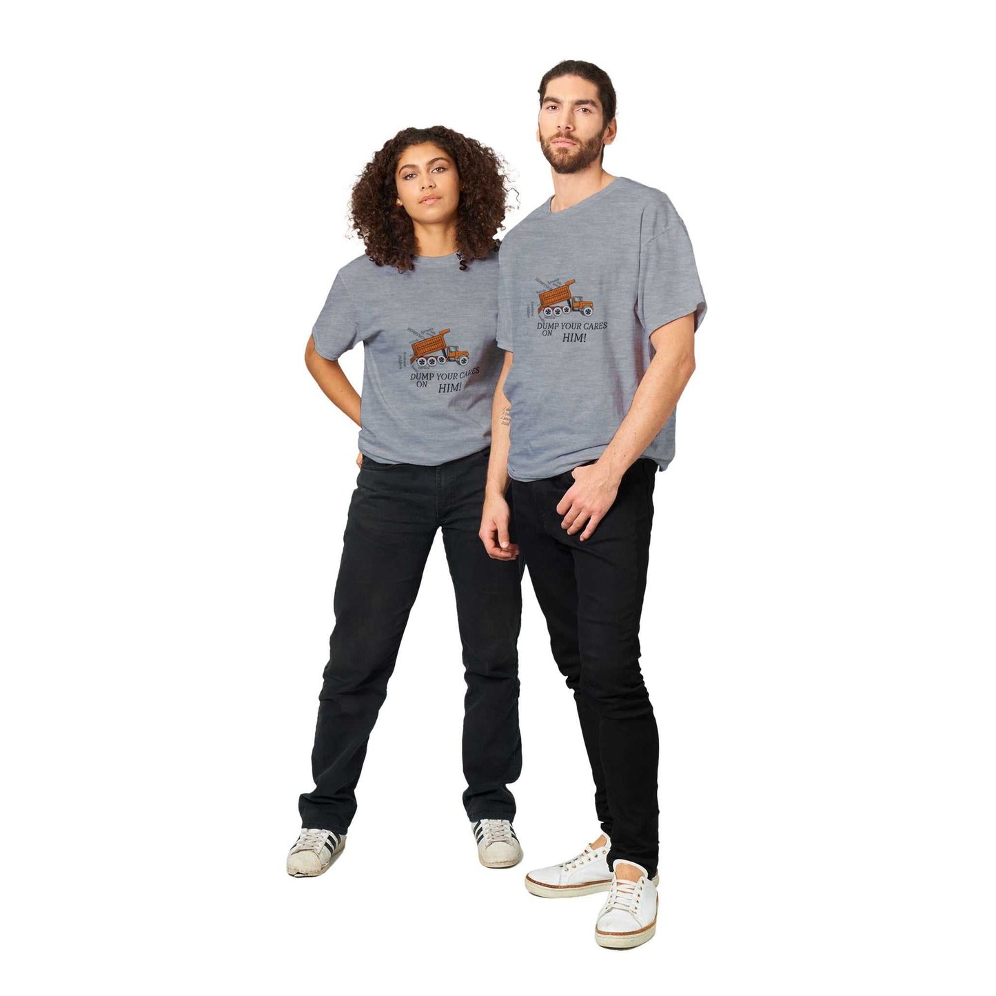 Heavyweight Unisex Crewneck T-shirt - Dump Your Cares on