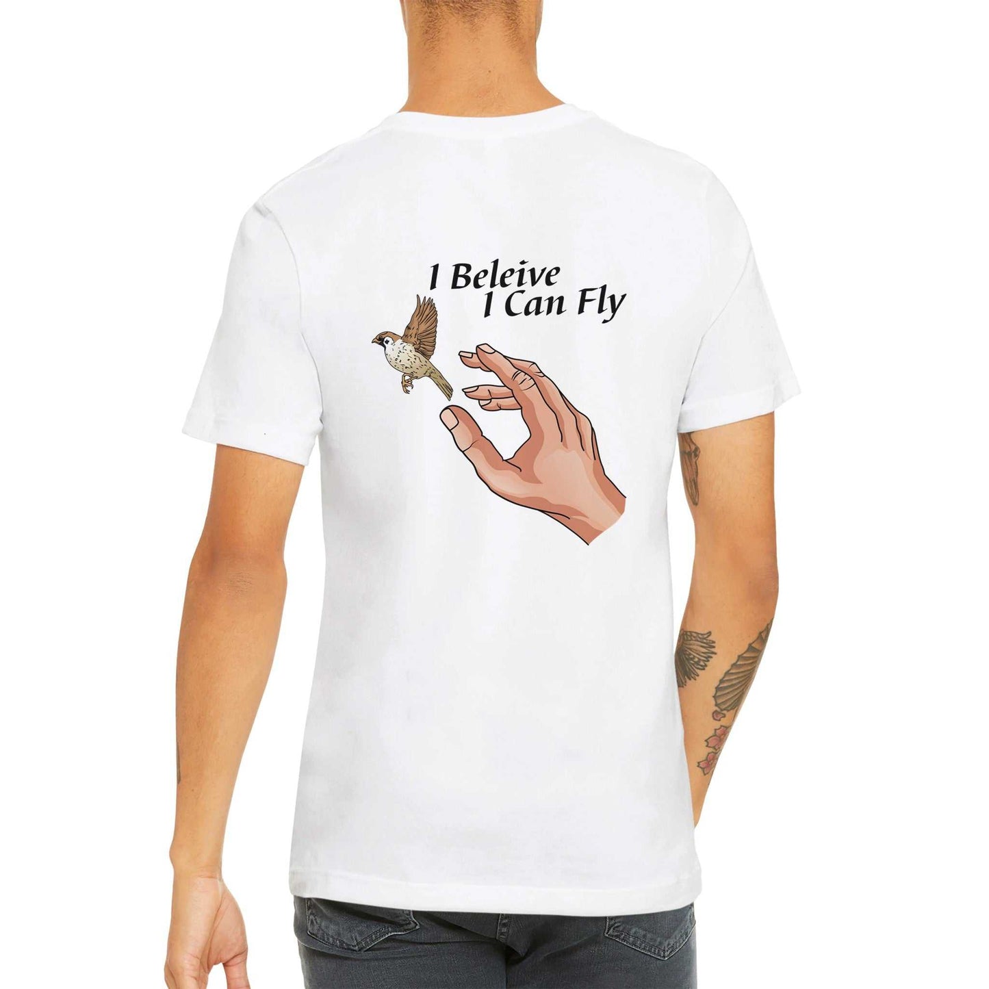 Premium Unisex Crewneck T-shirt - I Believe, I Can Fly