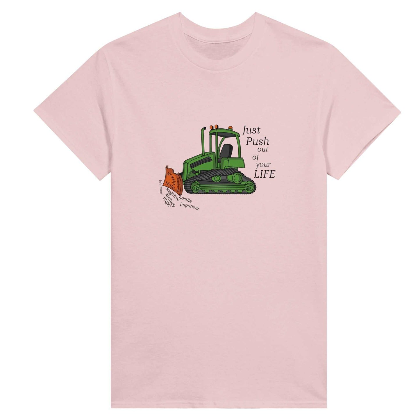 Heavyweight Womens Crewneck T-shirt - Bull dozier the Negatives Out