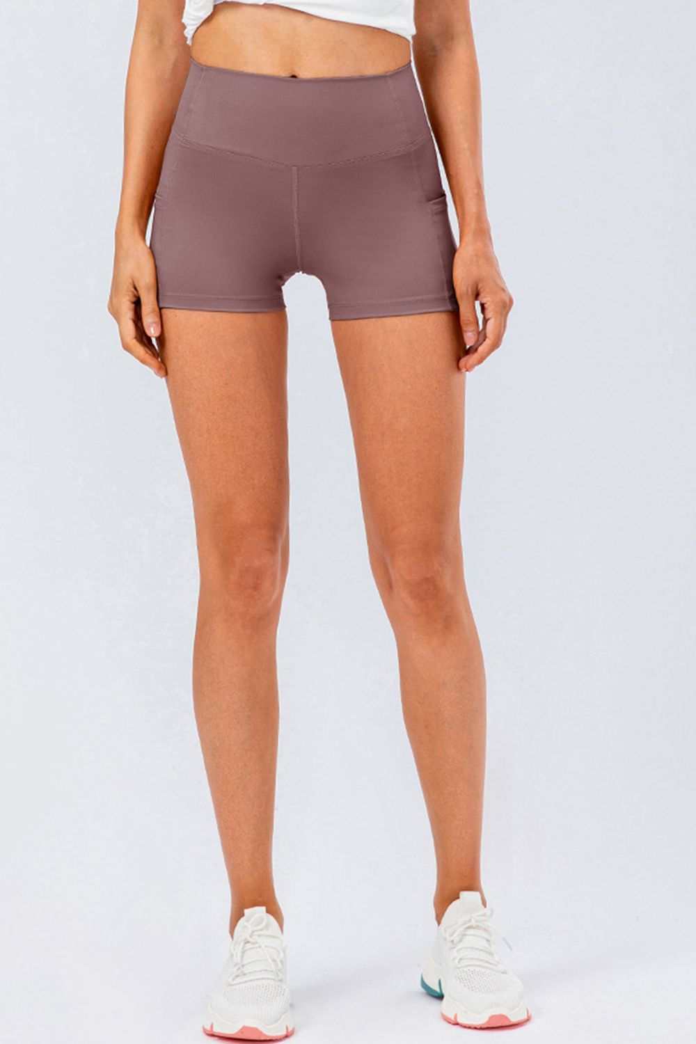 Slim Fit Wide Waistband Sports Shorts