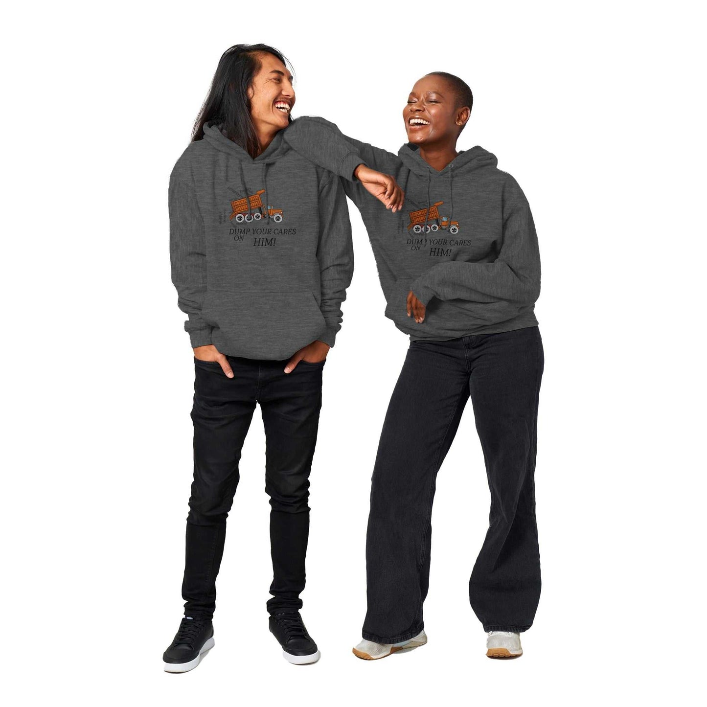 Premium Unisex Pullover Hoodie - Dump Your Cares On