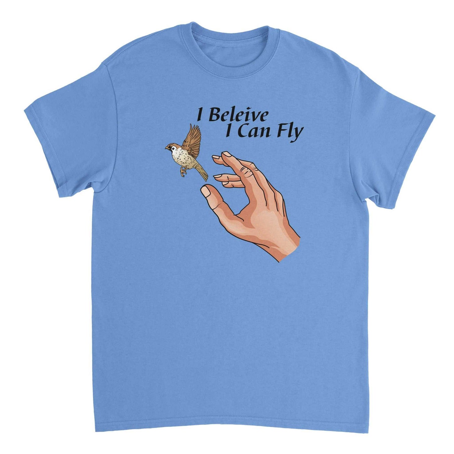 Heavyweight Unisex Crewneck T-shirt - I Believe I can Fly