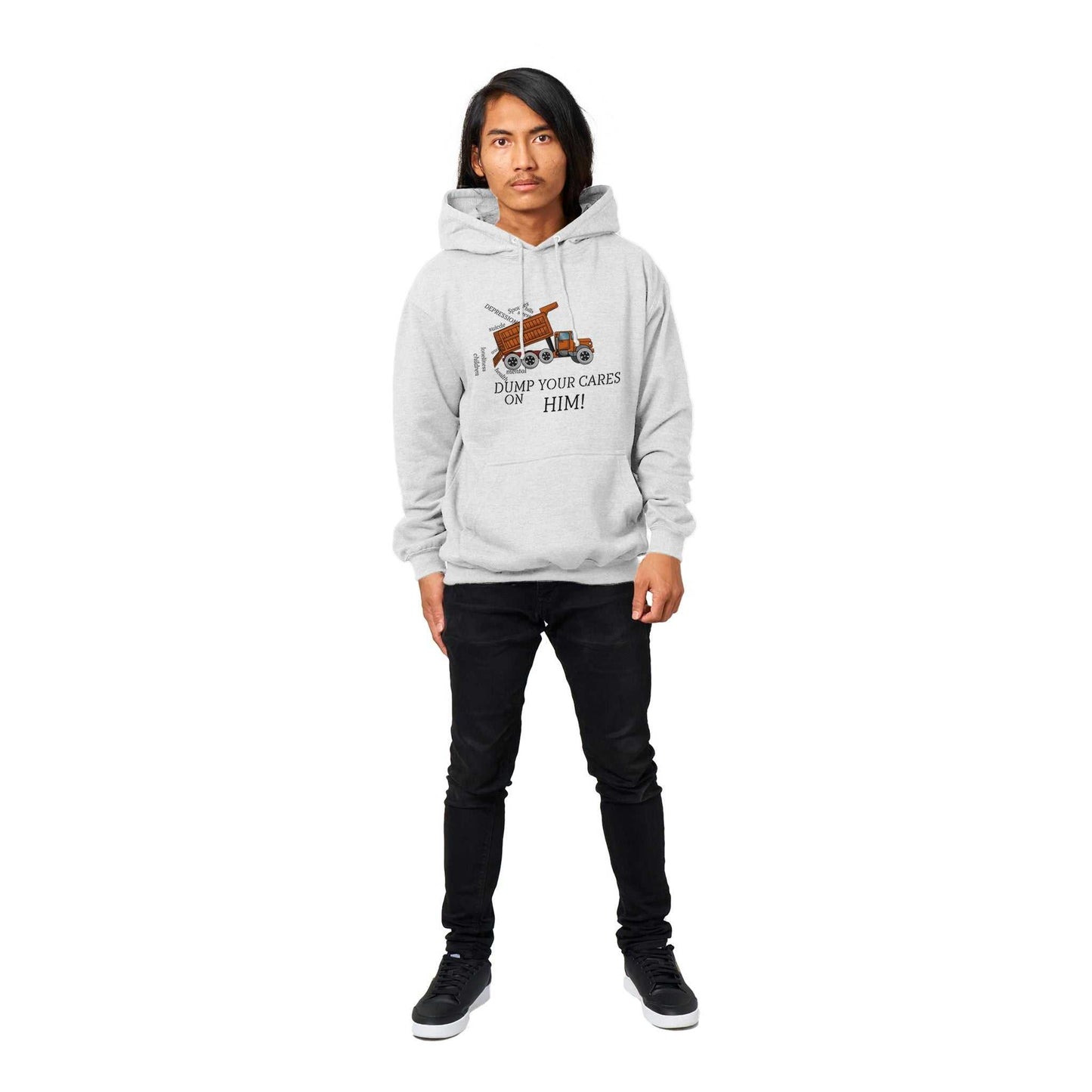 Premium Unisex Pullover Hoodie - Dump Your Cares On