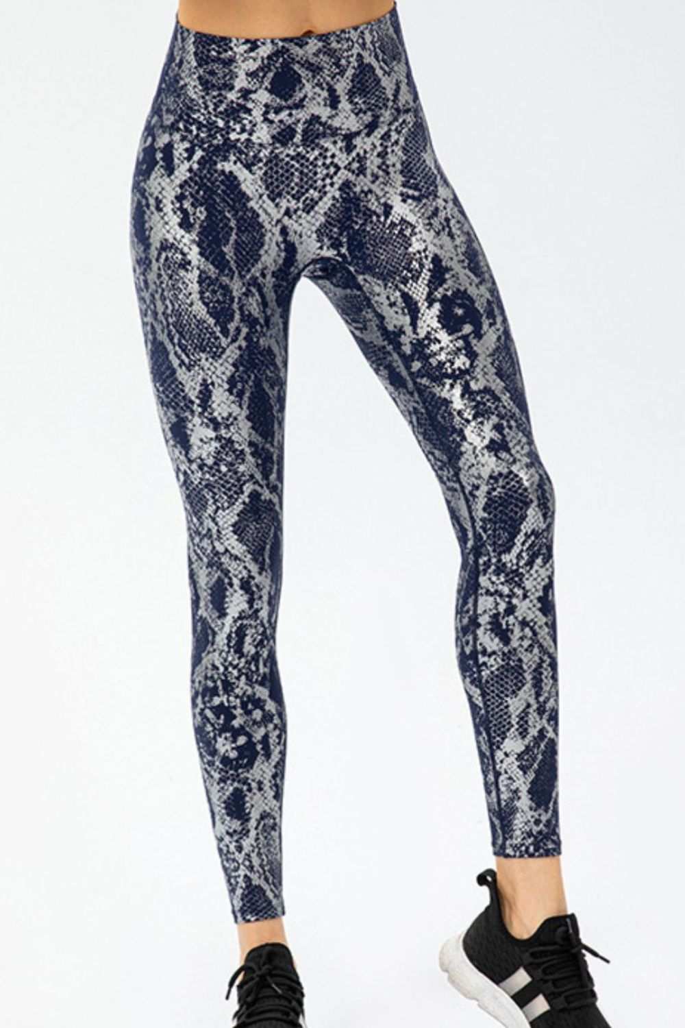 Animal Print Slim Waistband Long Sports Pants Fit Wide
