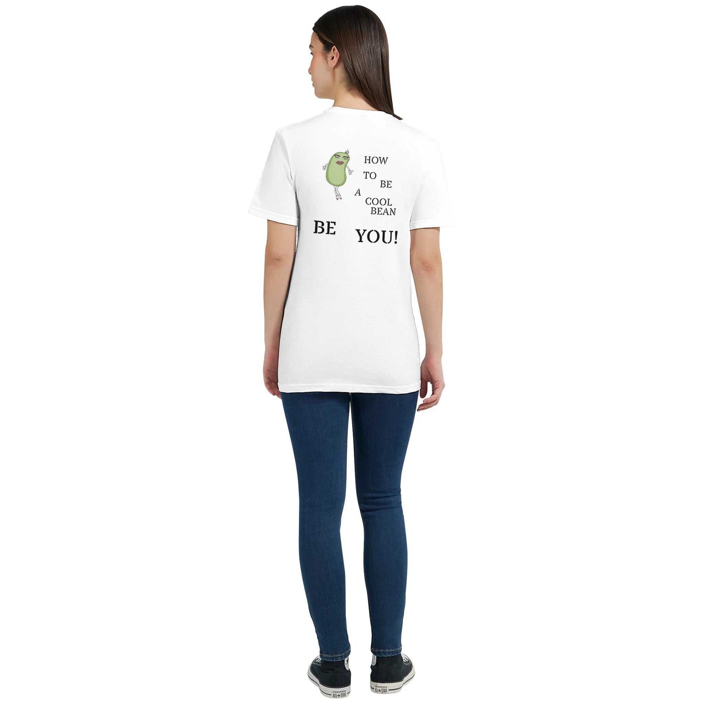 Classic Womens Crewneck T-shirt - Just Be You - Cool Lima Bean
