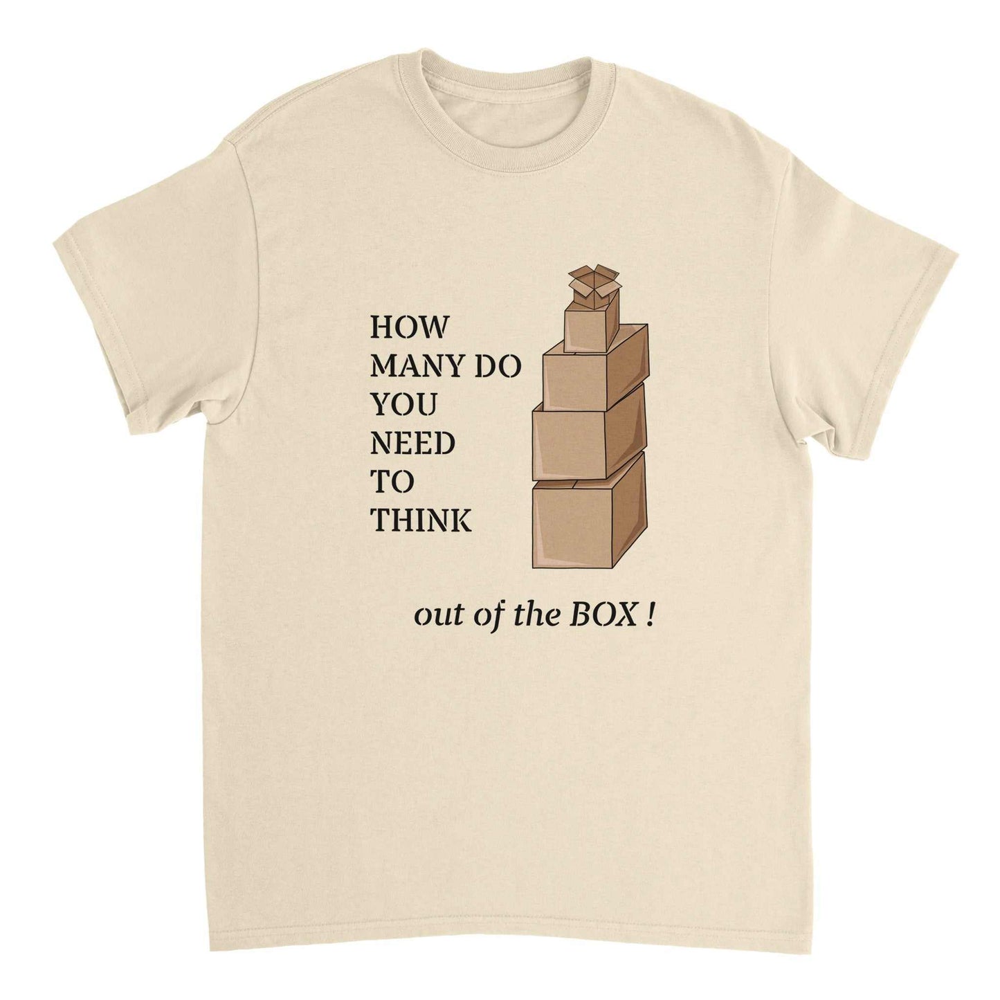Heavyweight Unisex Crewneck T-shirt - Thinking out the Box