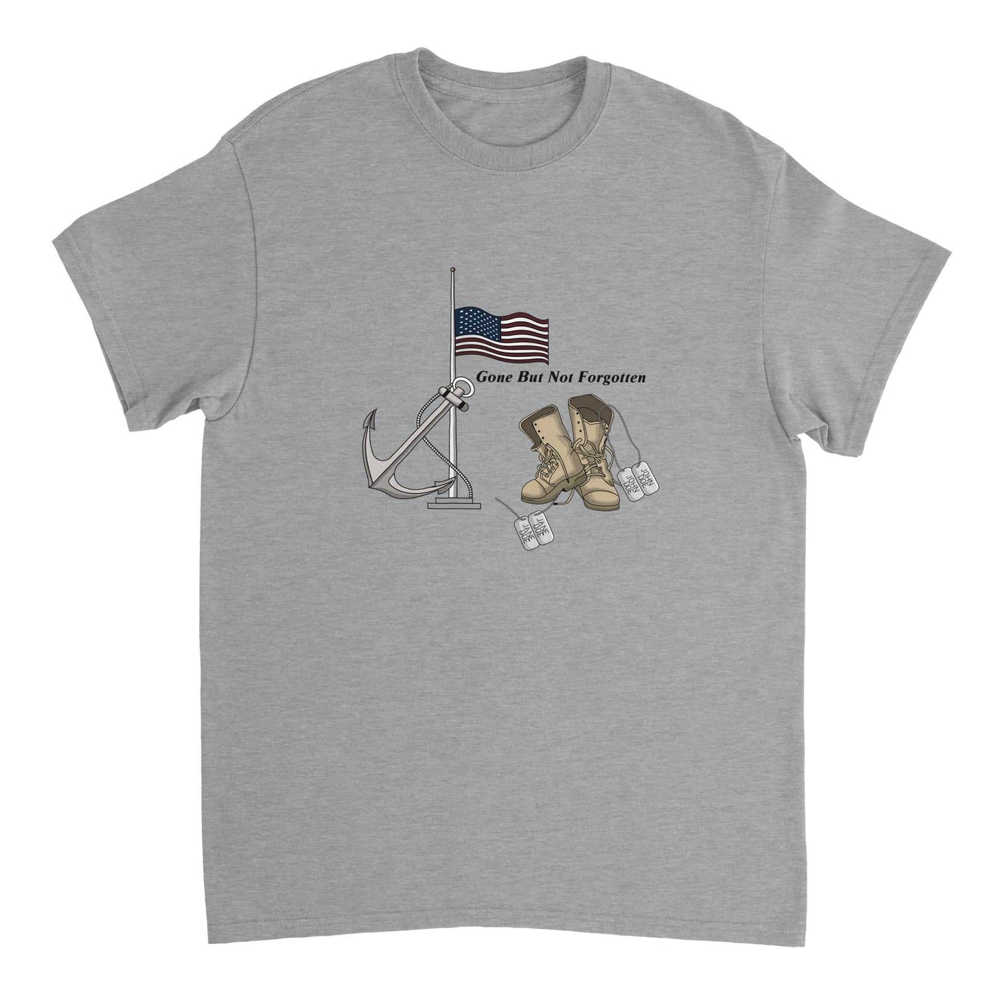 Heavyweight Unisex Crewneck T-shirt - Gone But NOT Forgotten