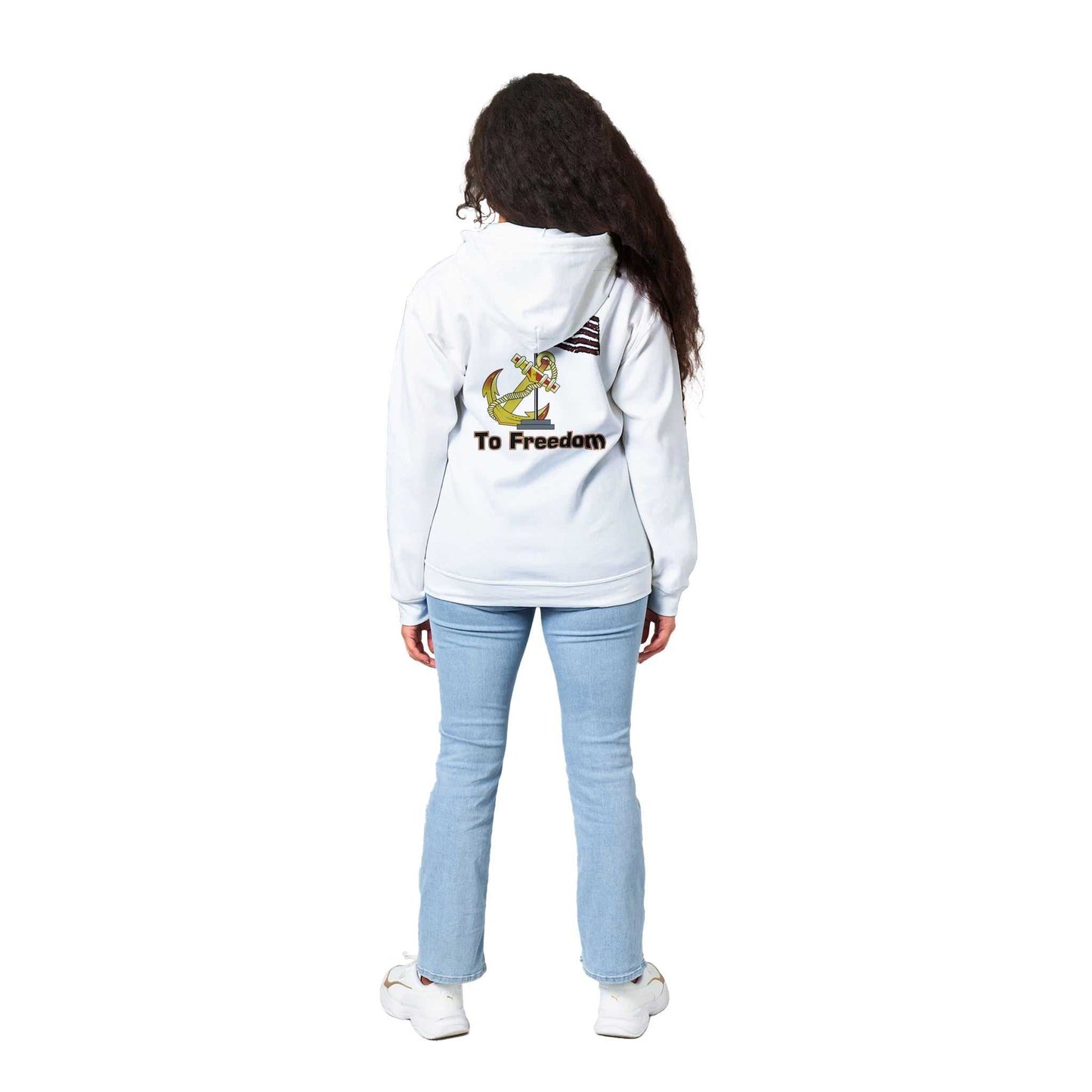 Classic Anchored to Freedom Unisex Zip Hoodie