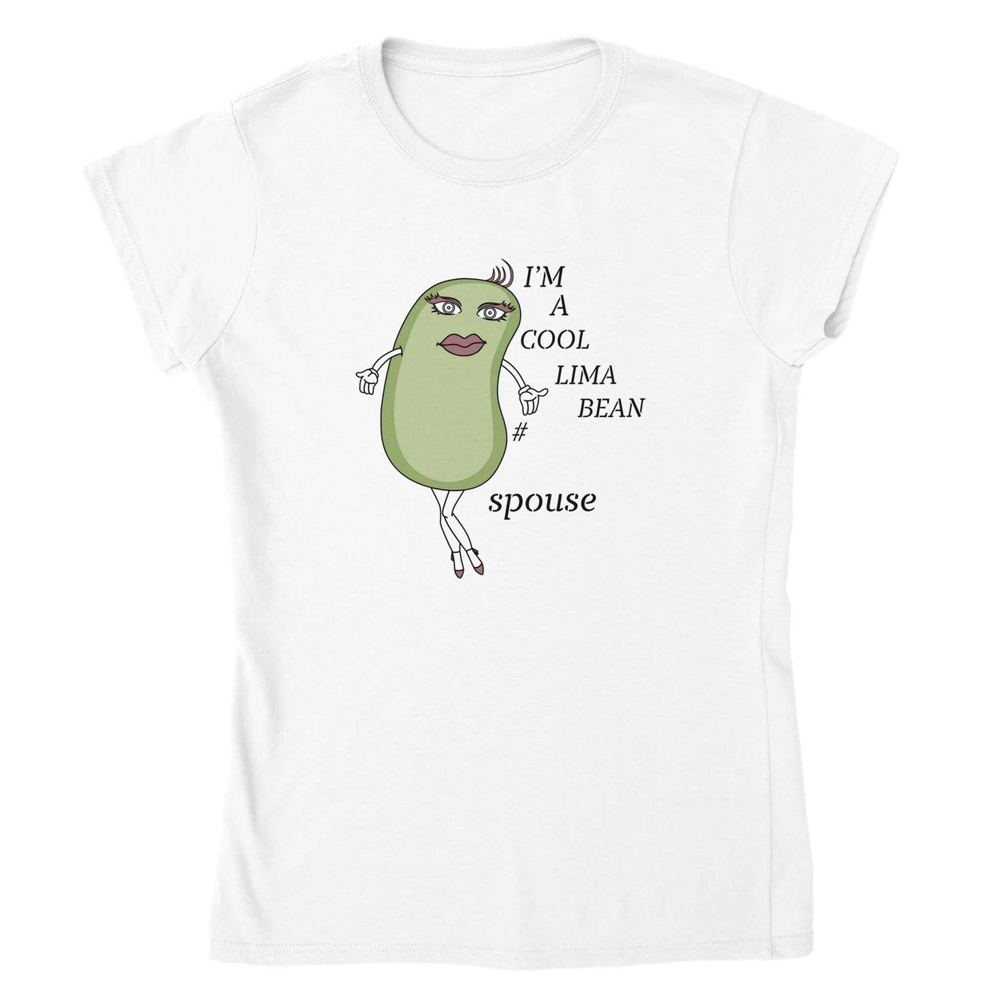 Classic Womens Crewneck T-shirt - Cool Lima Bean Spouse