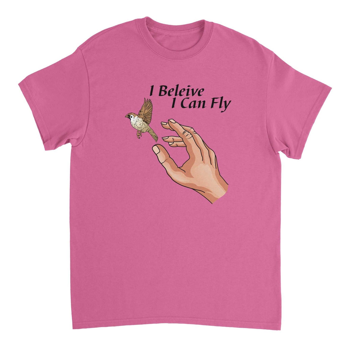 Heavyweight Unisex Crewneck T-shirt - I Believe I can Fly