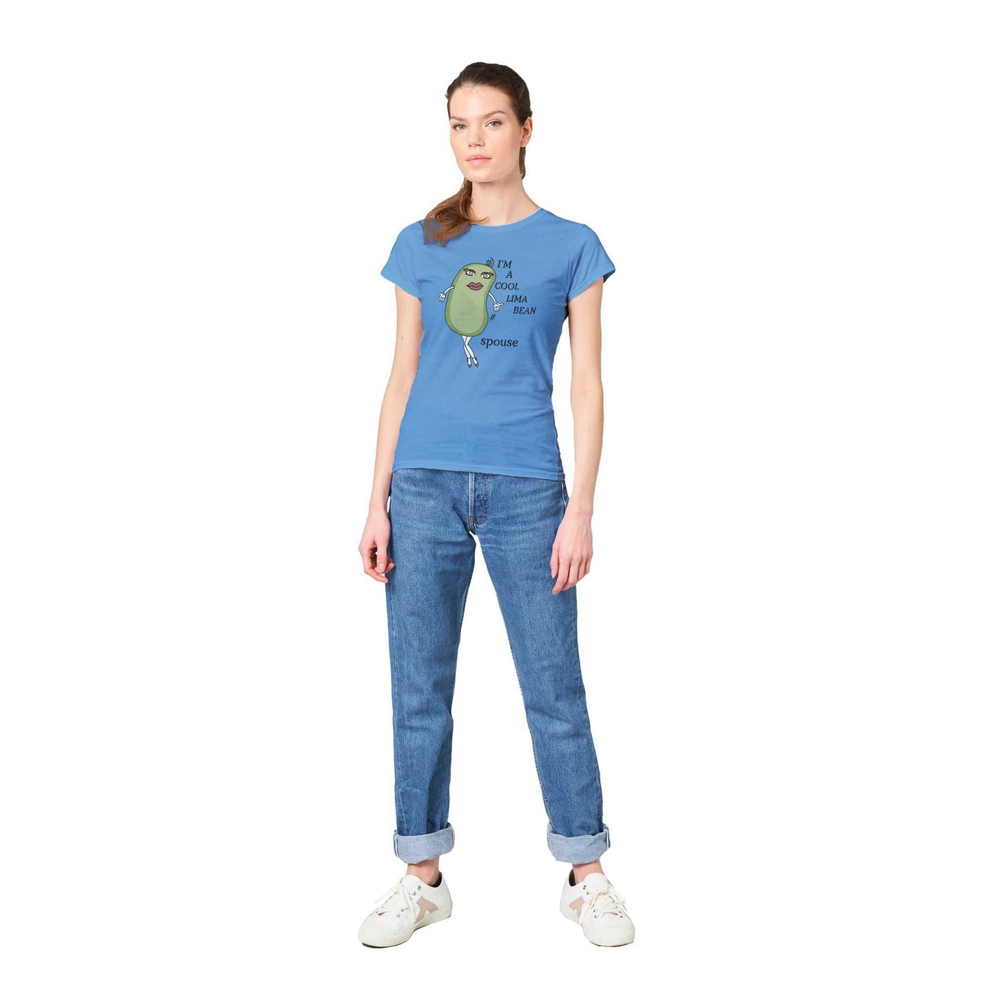 Classic Womens Crewneck T-shirt - Cool Lima Bean Spouse